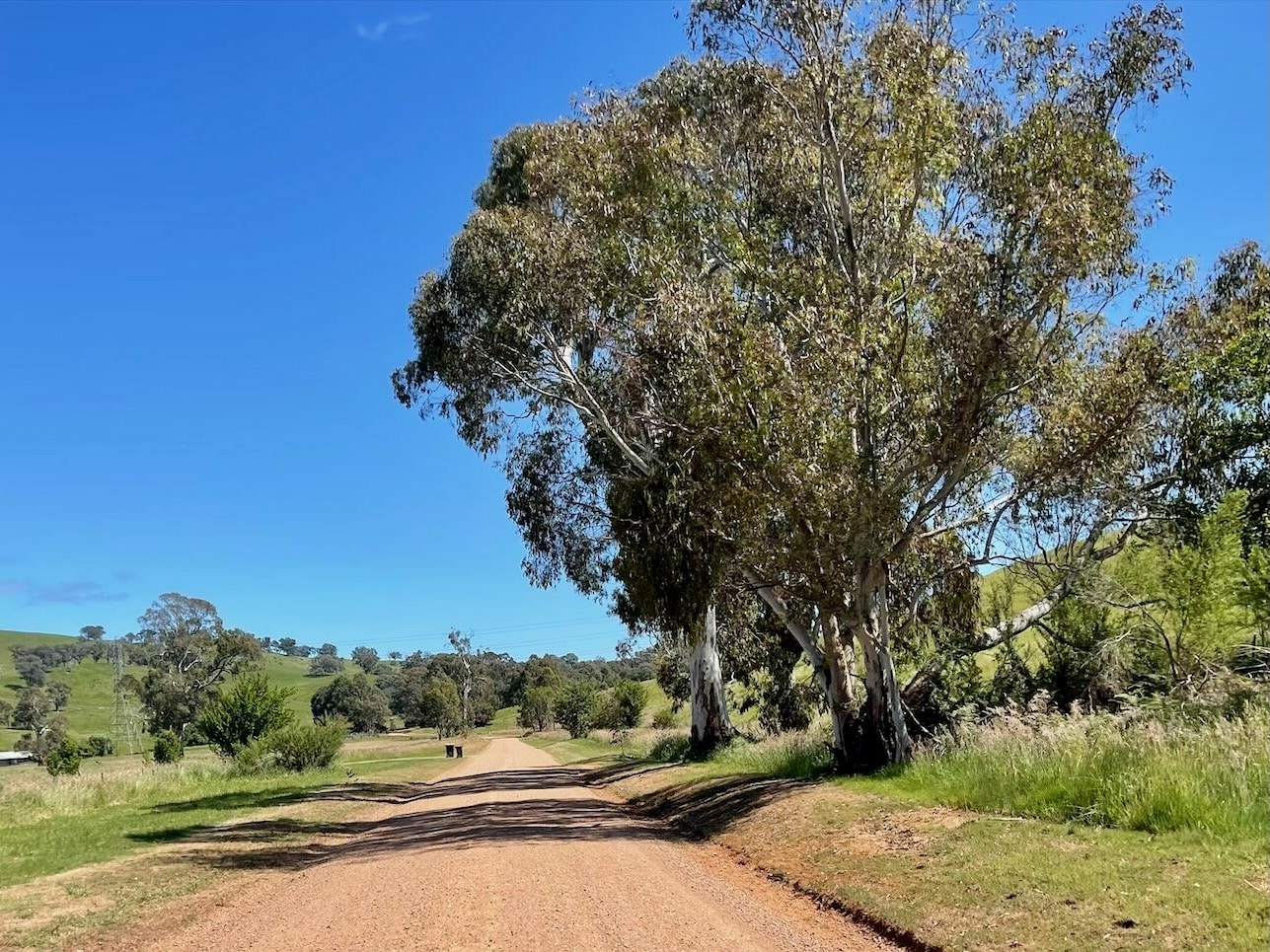 Scenic gravel roads to ride on