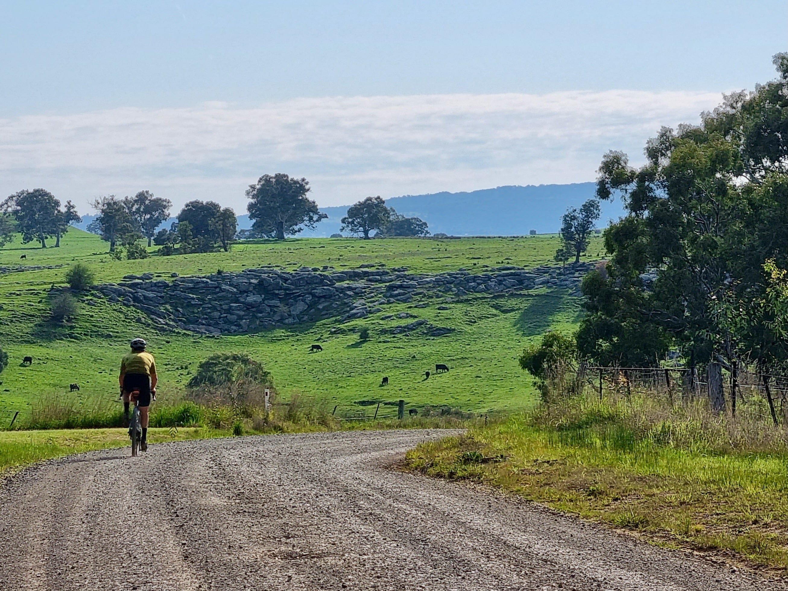 Gravel cycling through farmland