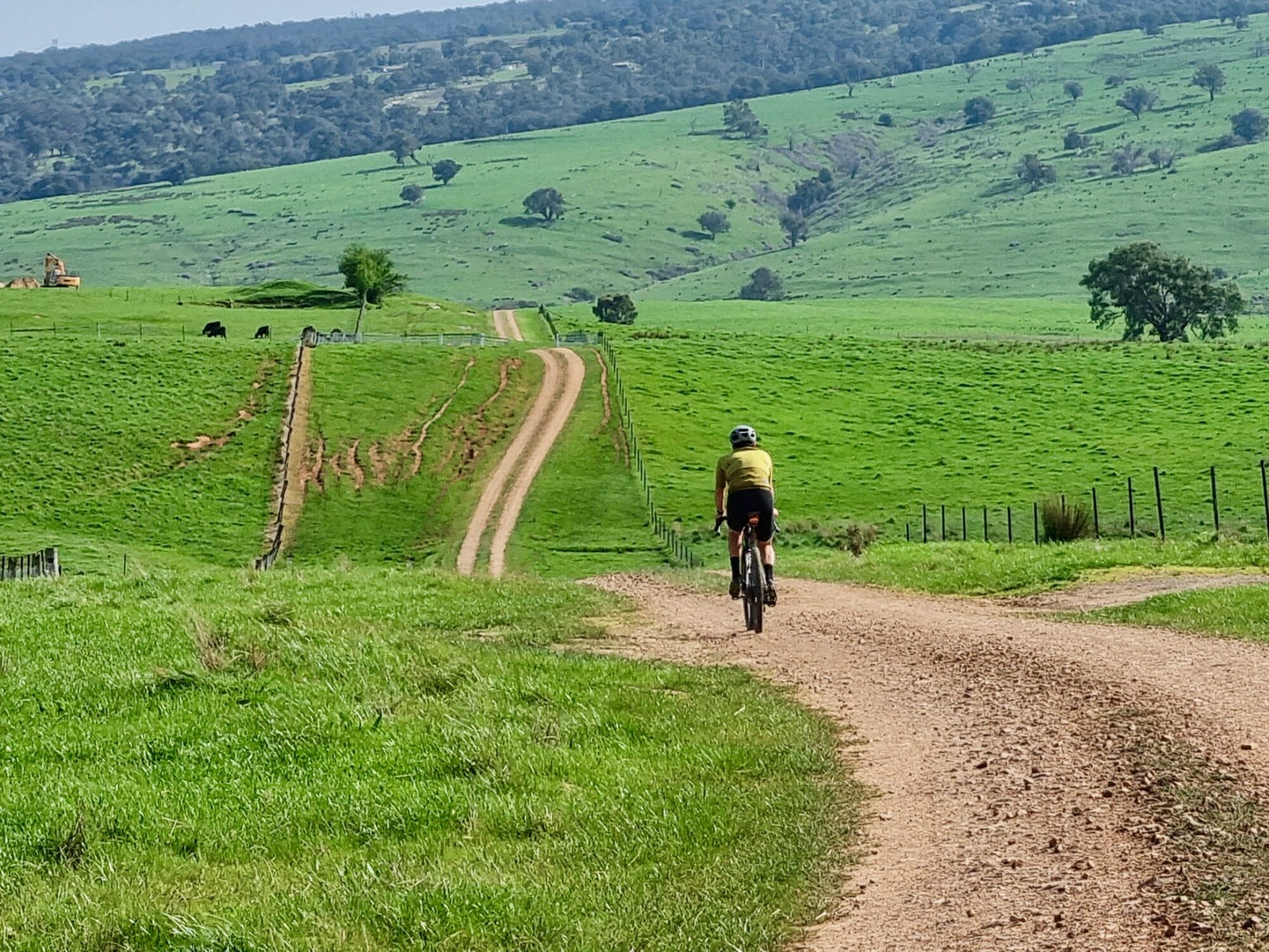 Gravel riding through open farmland