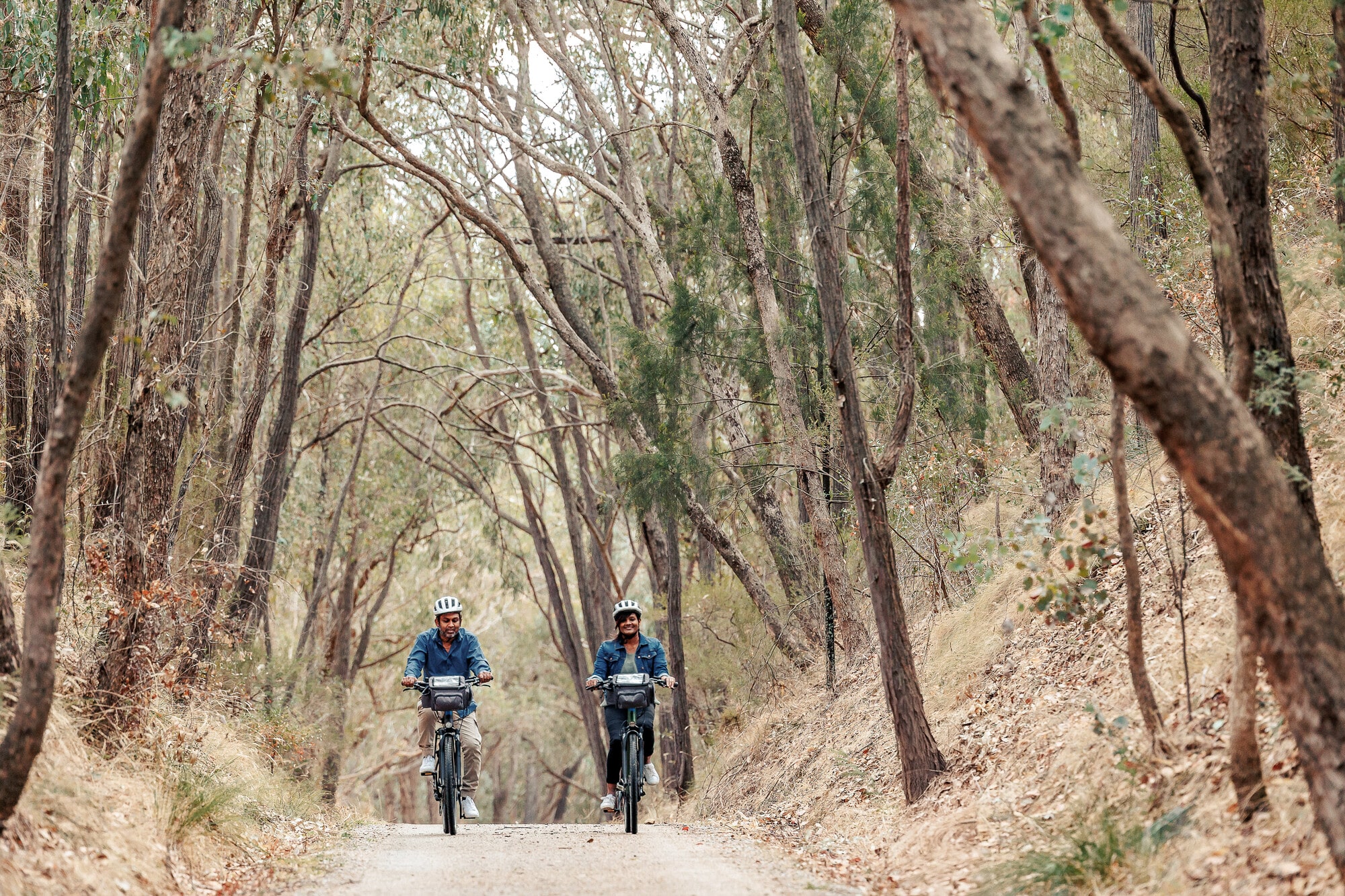 Ride through historic railway cuttings on the Beechworth to Yackandandah Rail Trail