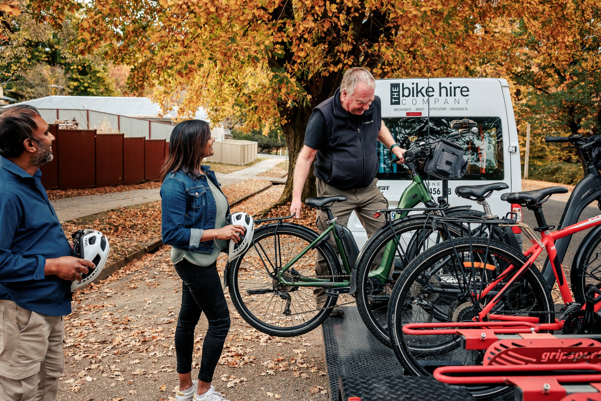 Let someone else take care of the planning and book a bike shuttle back from Yackandandah on the Beechworth to Yackandandah Rail Trail