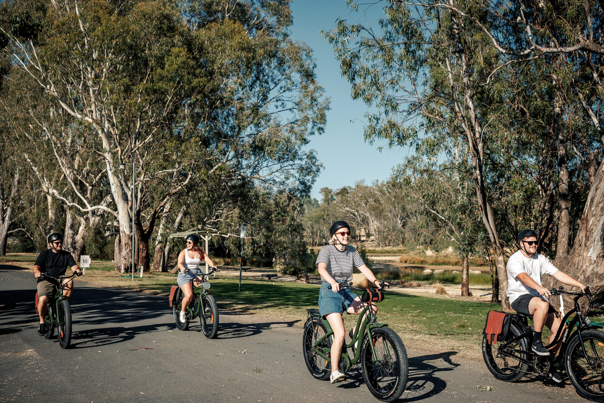 Pedal the River Loop for serene nature views of the Murray River