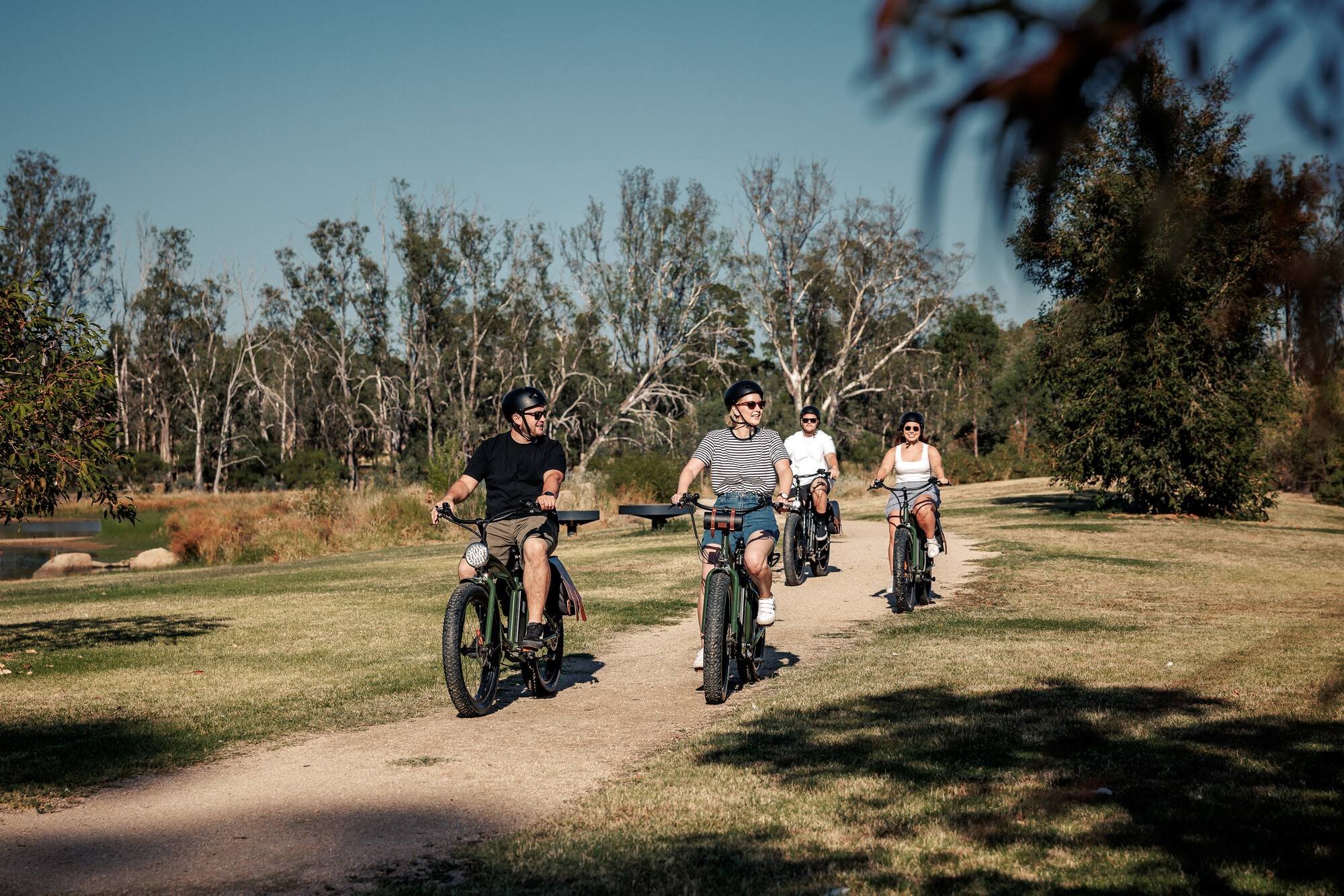 Pedal the River Loop for serene nature views of the Murray River