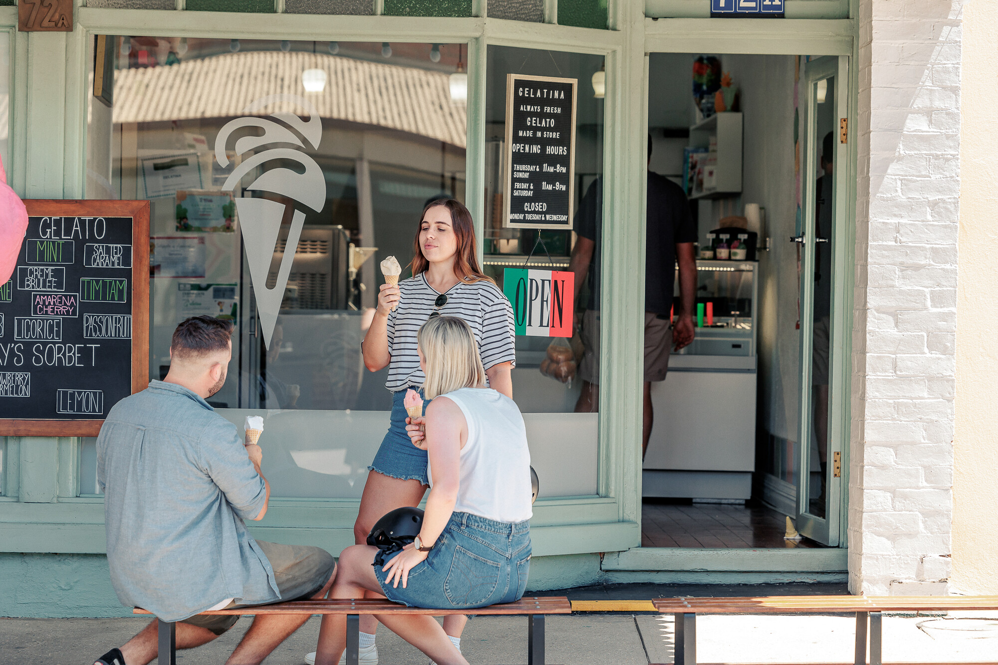 Explore Rutherglen's vibrant main street, and stop in for a well earned treat at Gelatina 