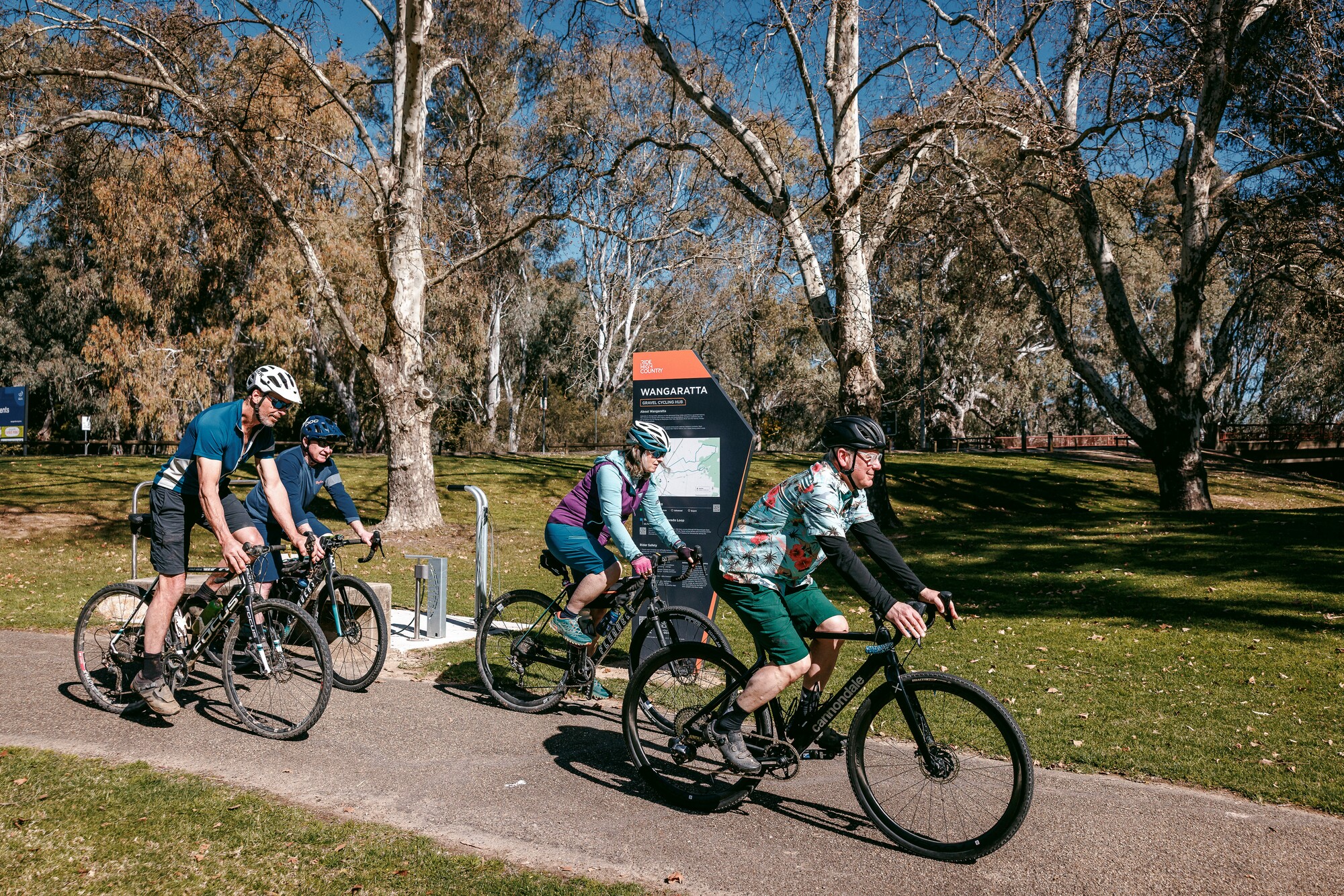 Check out the local gravel routes at Apex Park in Wangaratta