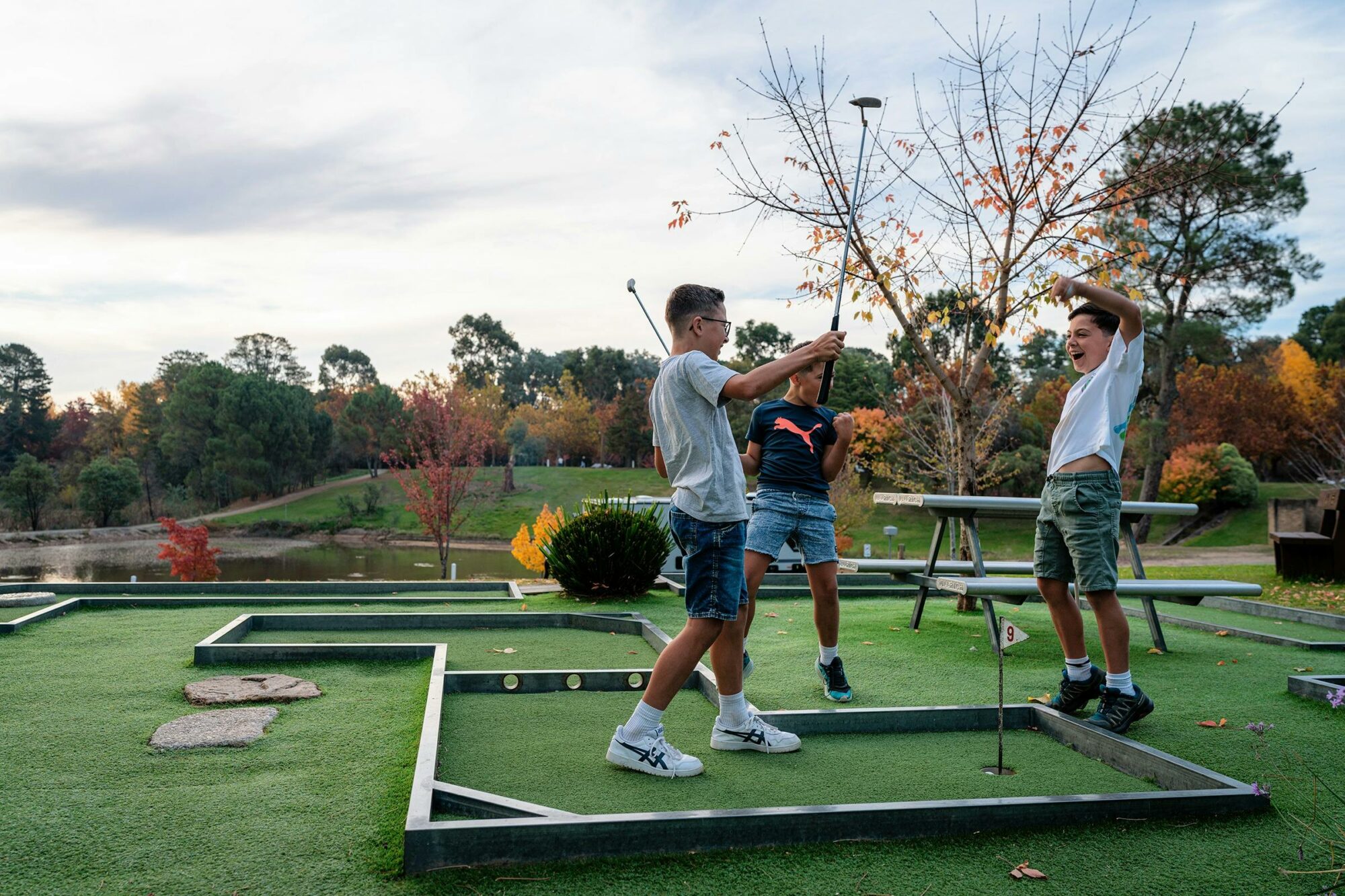 Free on-site mini golf