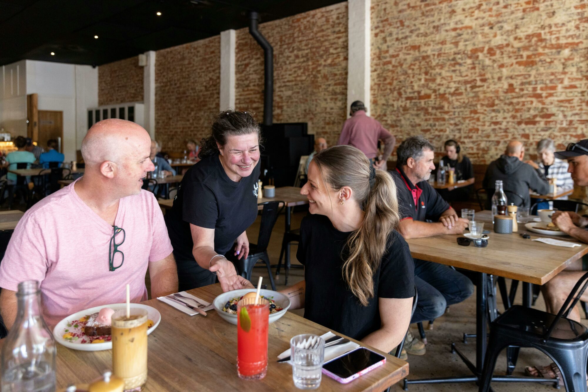 Mansfield Coffee Merchant staff serving guests