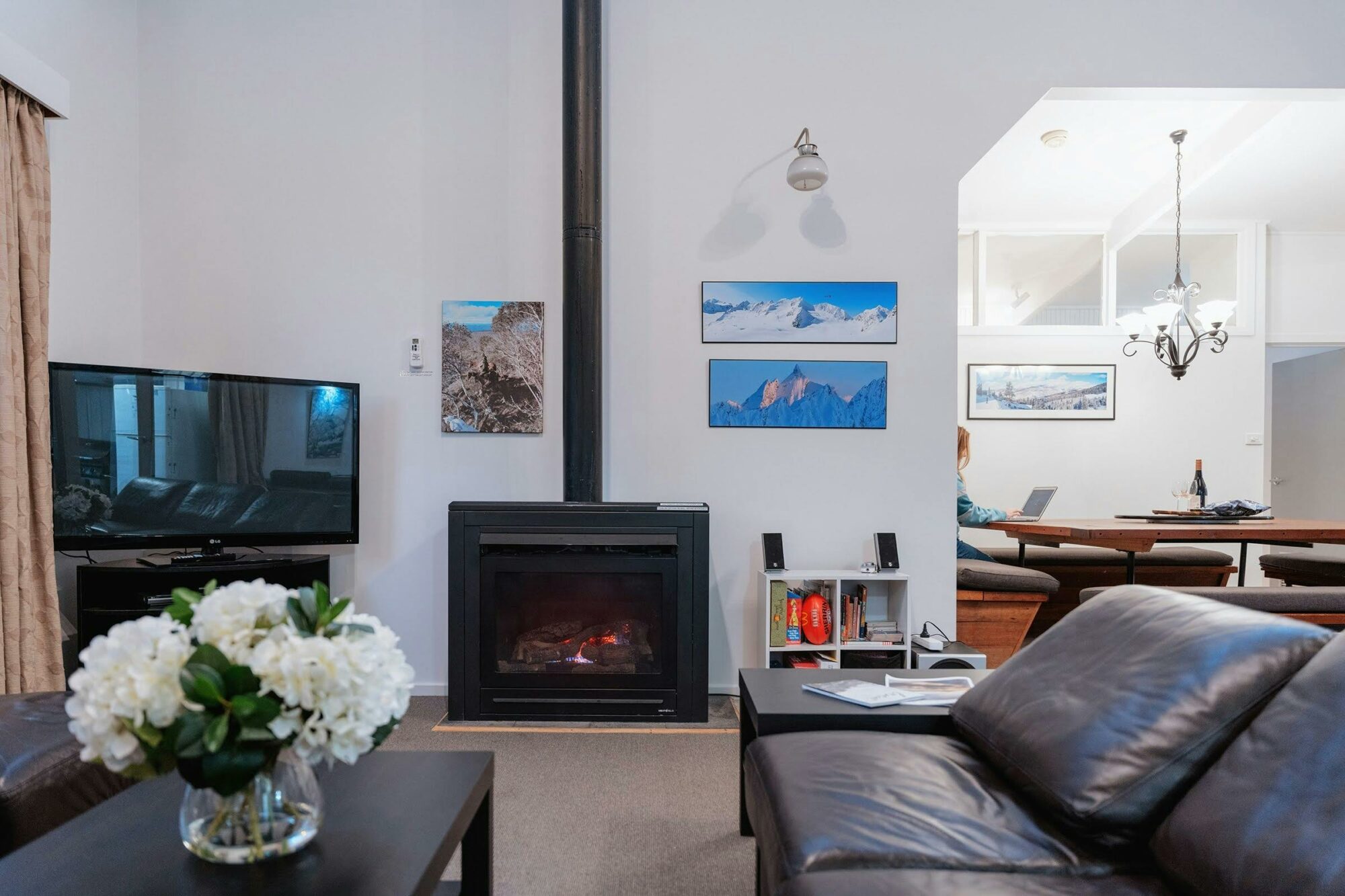 Cosy up in the fireplace lounge at Cawarra Ski Club