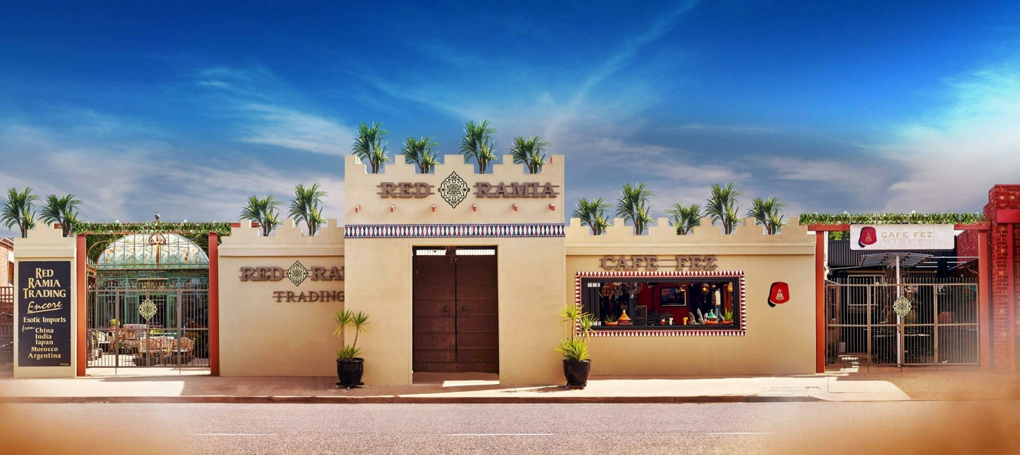 Front entrance to Red ramia Trading homewares shop