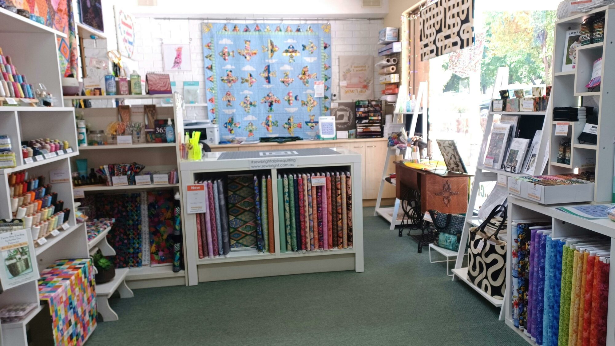 Sew Bright Alpine Quilting front counte