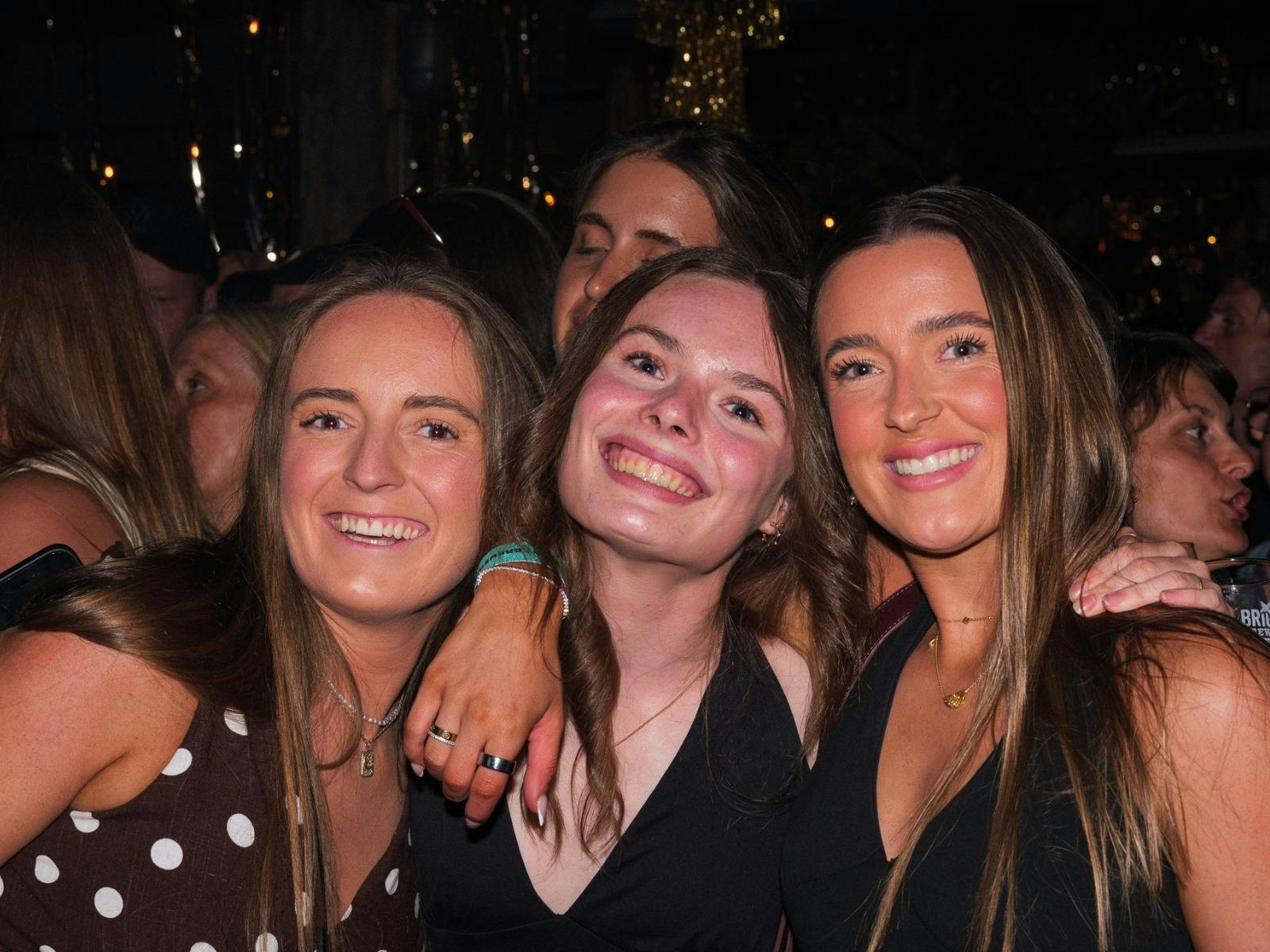 Three female friends at Bright Brewery NYE