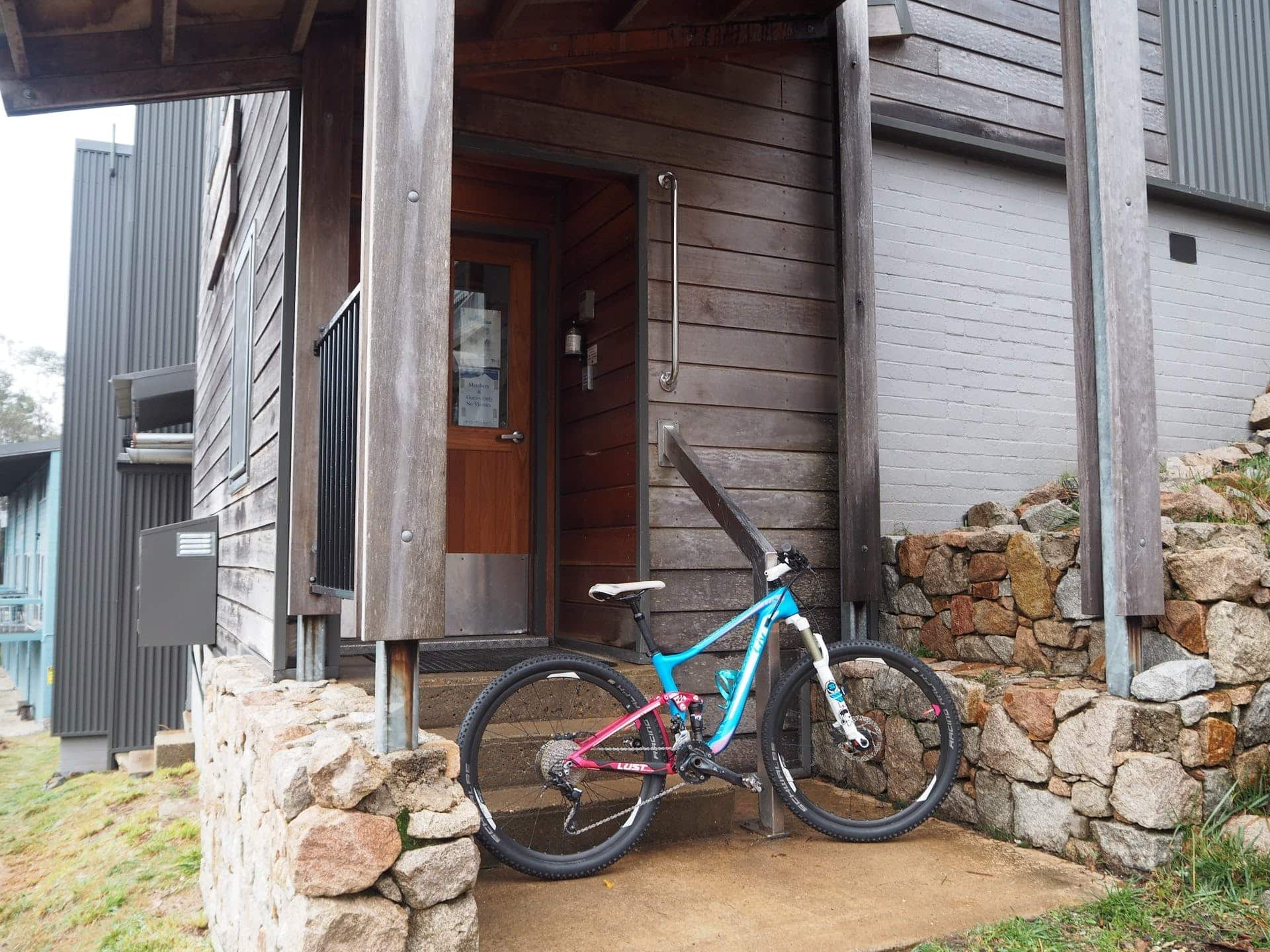 Mountian bike at the front door