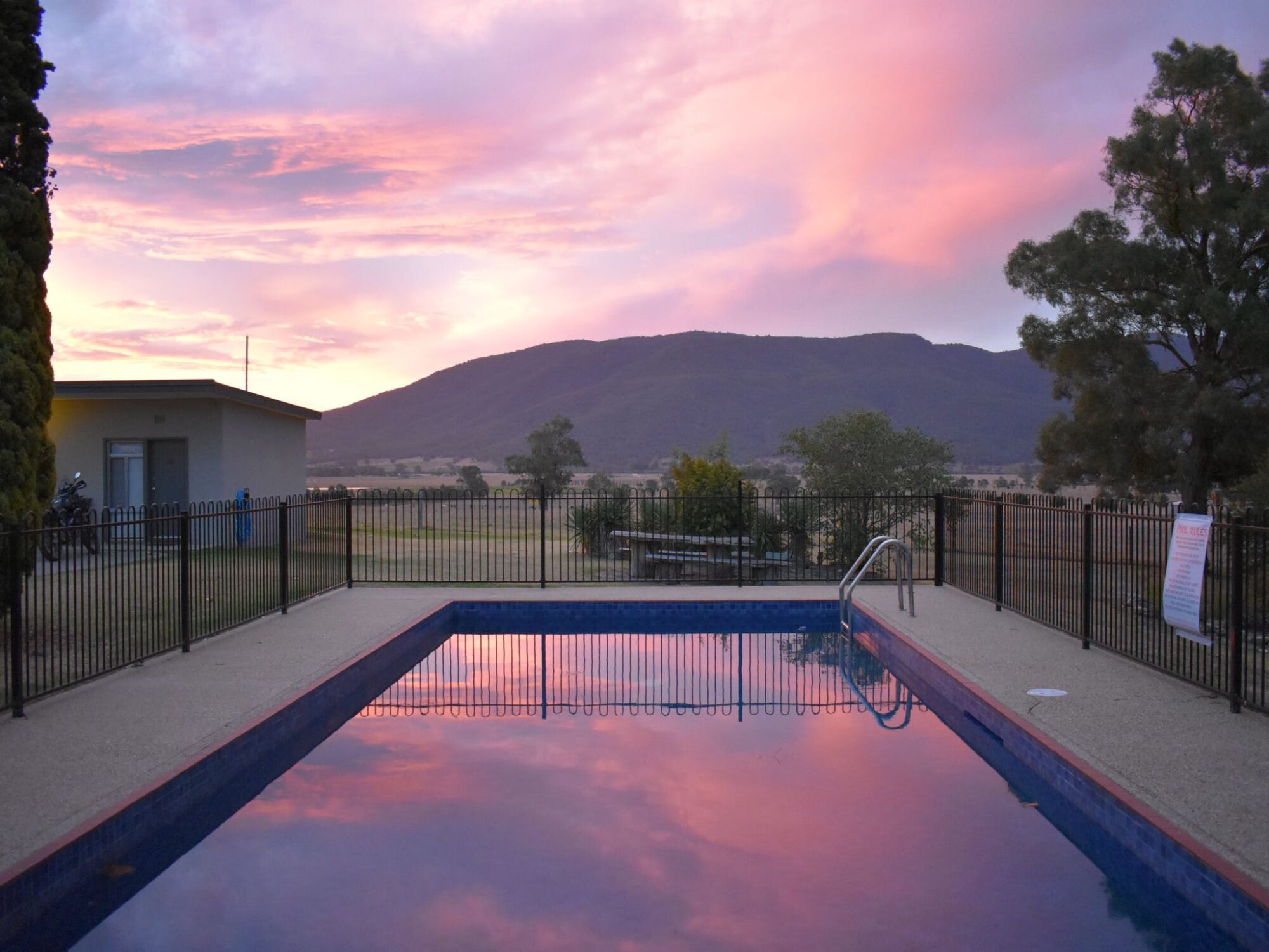 View of Mt Mittamatite from the pool