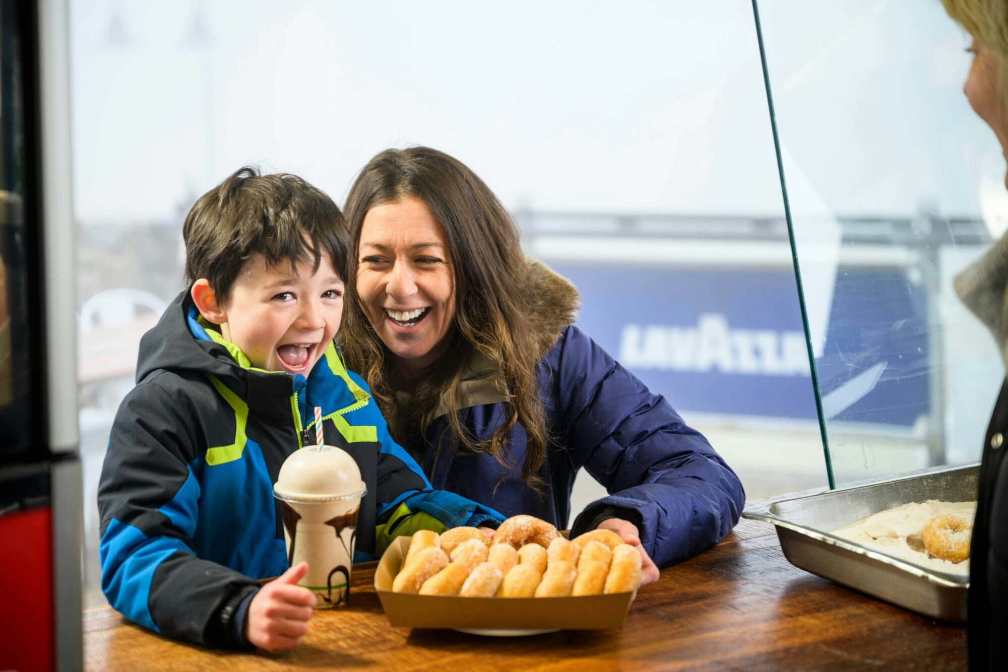 Exciting milkshakes and hot cinnamon donuts