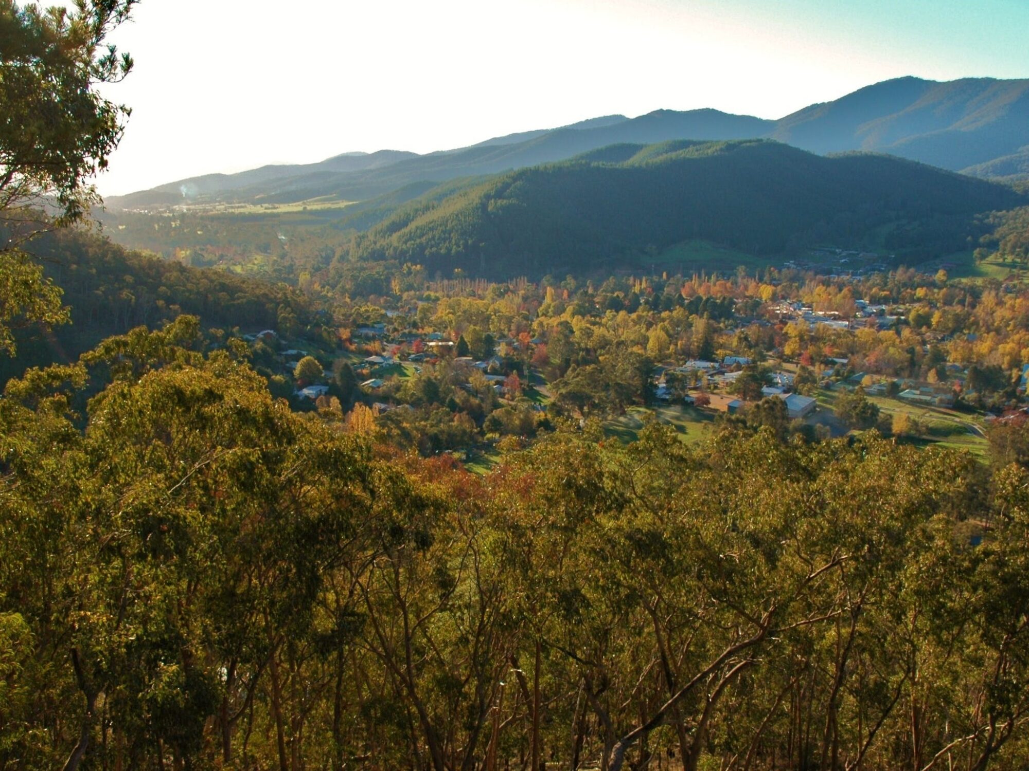 View across hills