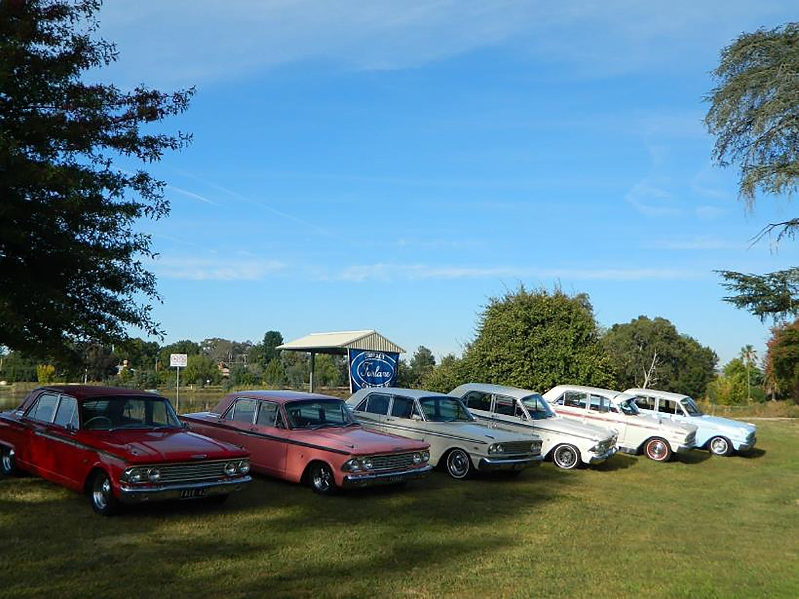 Classic cars on display