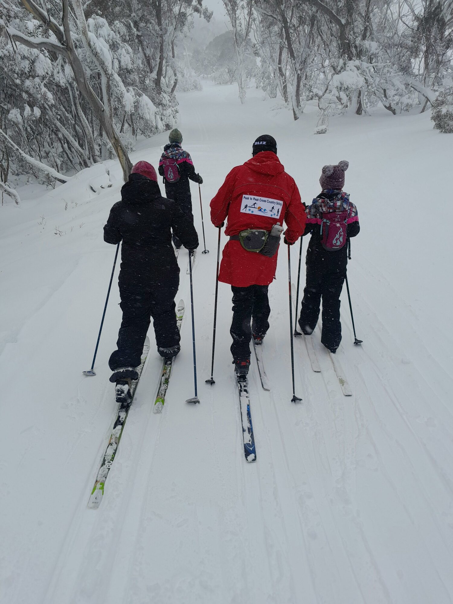 A family classic skiing