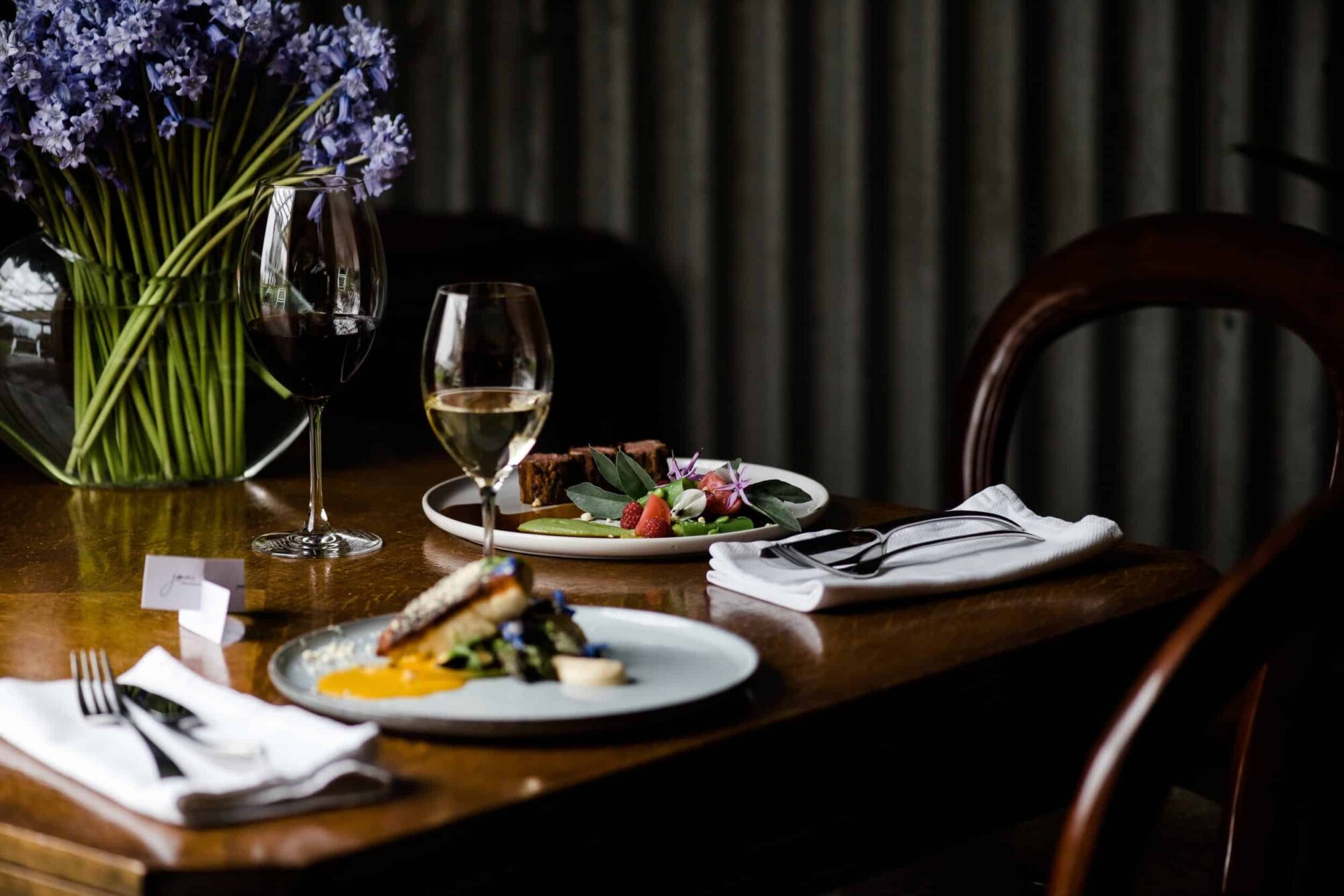 Jones Winery Restaurant Table Setting