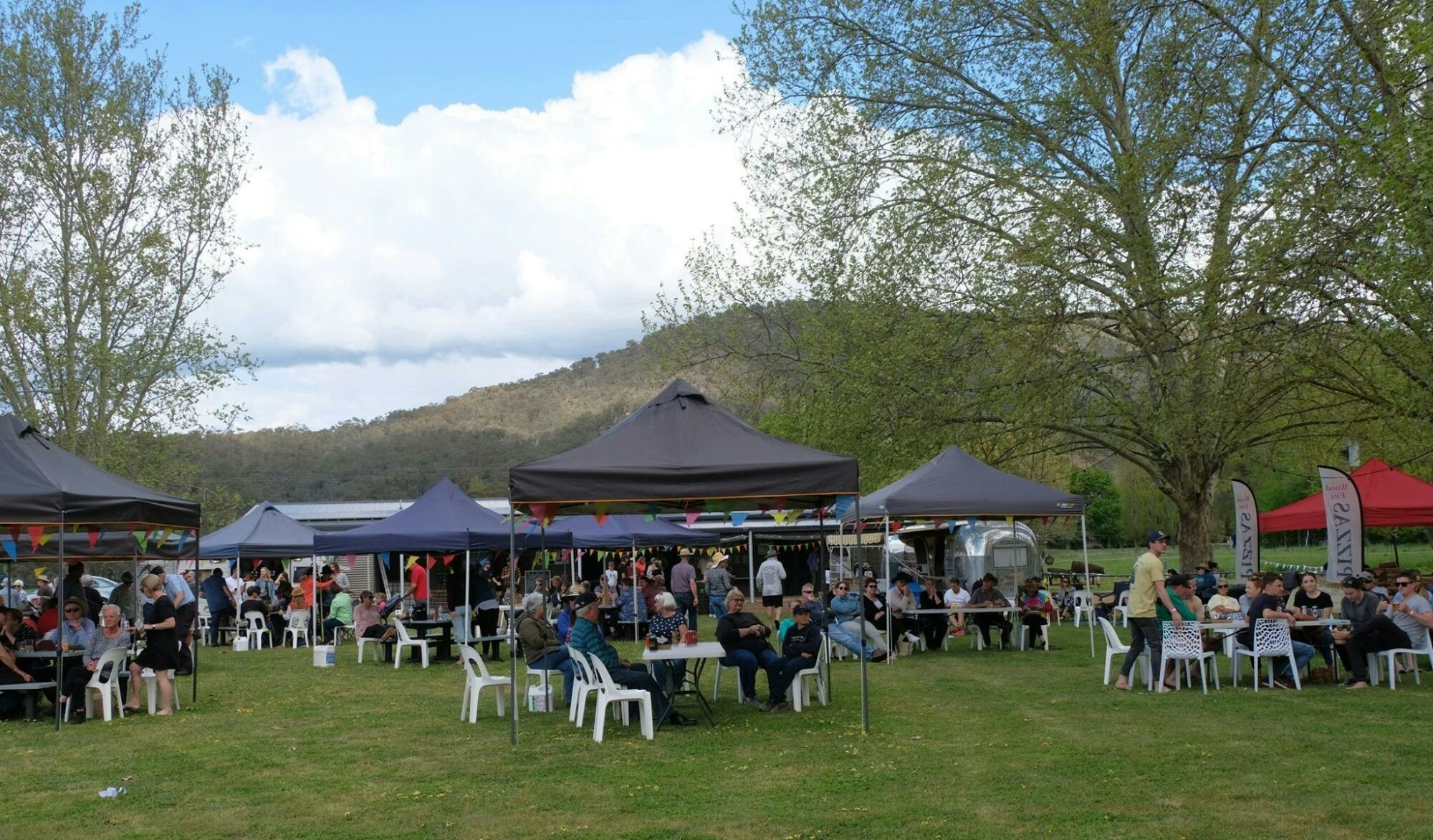 Crowds form all around the region, as far as Canberra