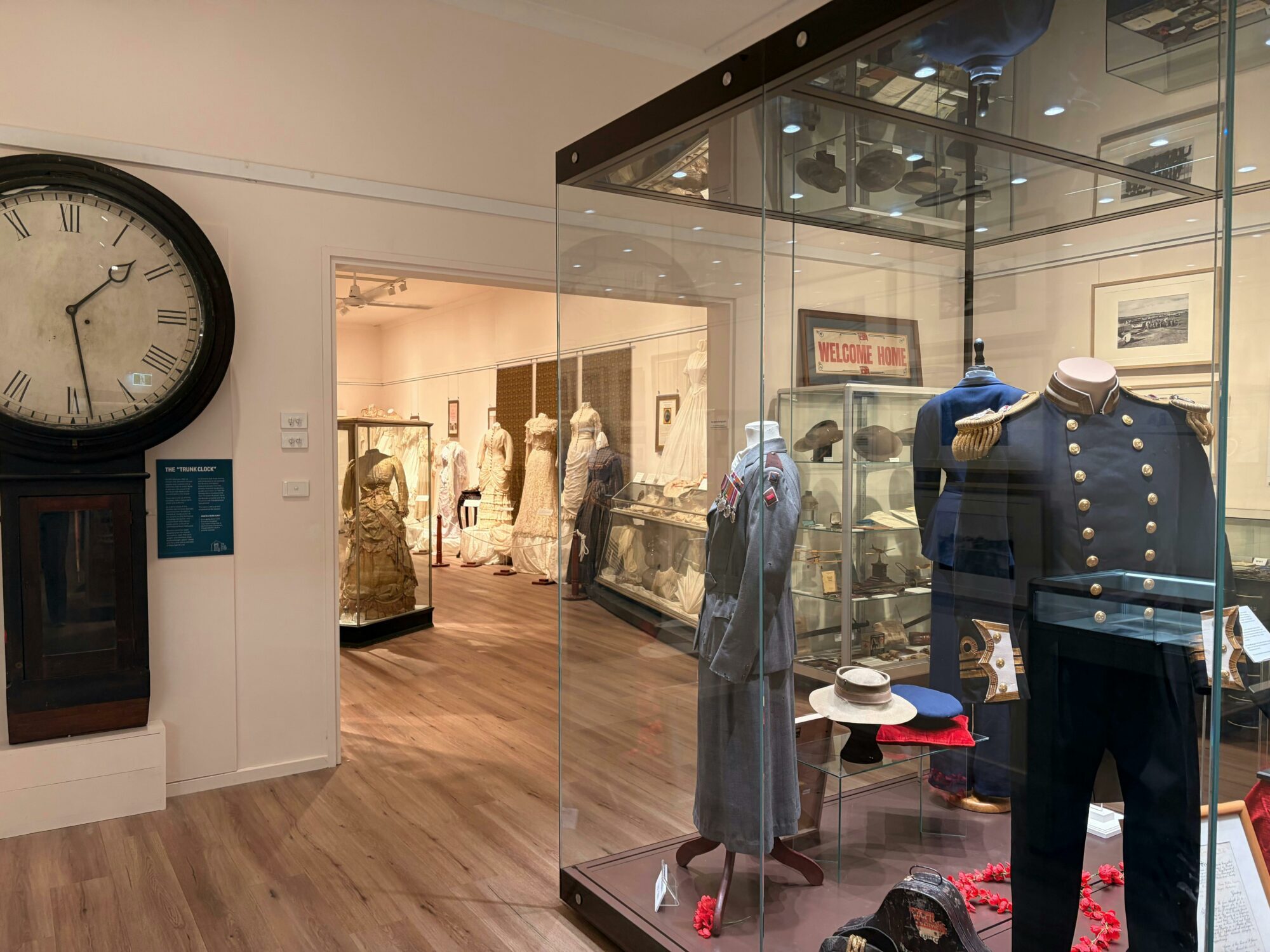 Displays inside Benalla's Kelly and Costume museum