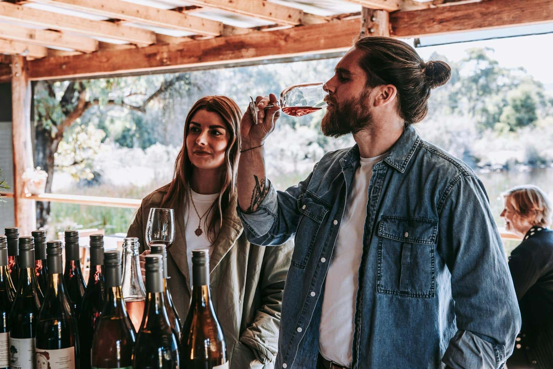 Couple enjoying Murrindindi Wines