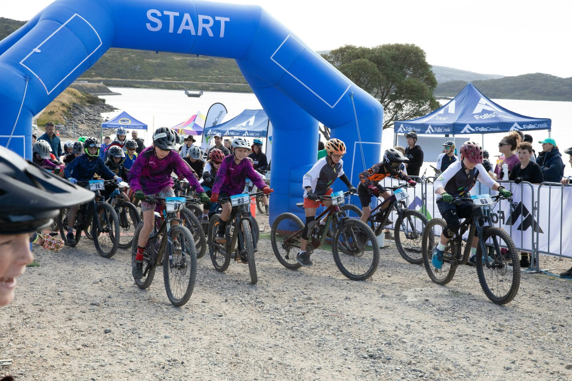 Start of the MTB Interschools Race