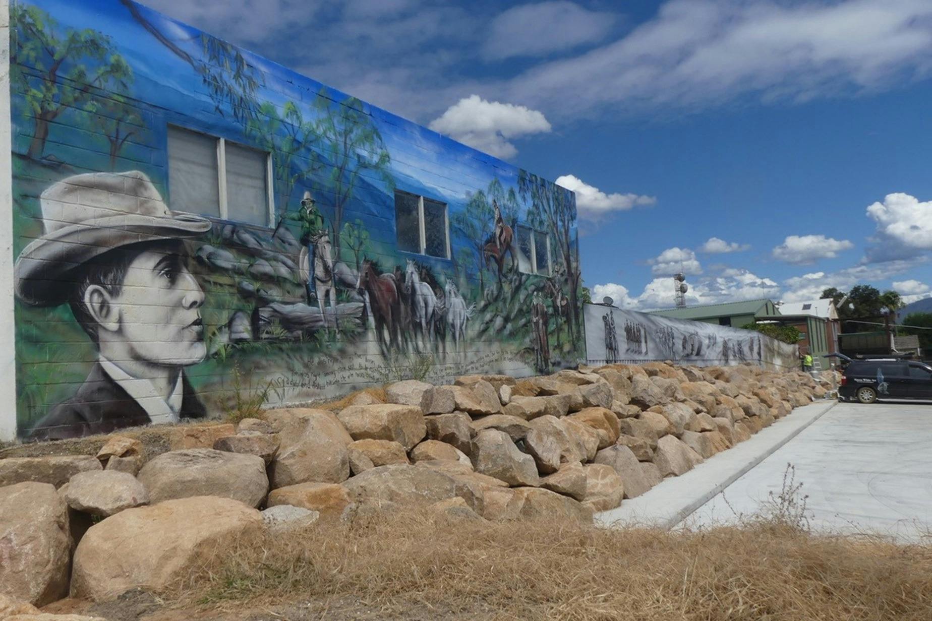 Corryong memorial mural