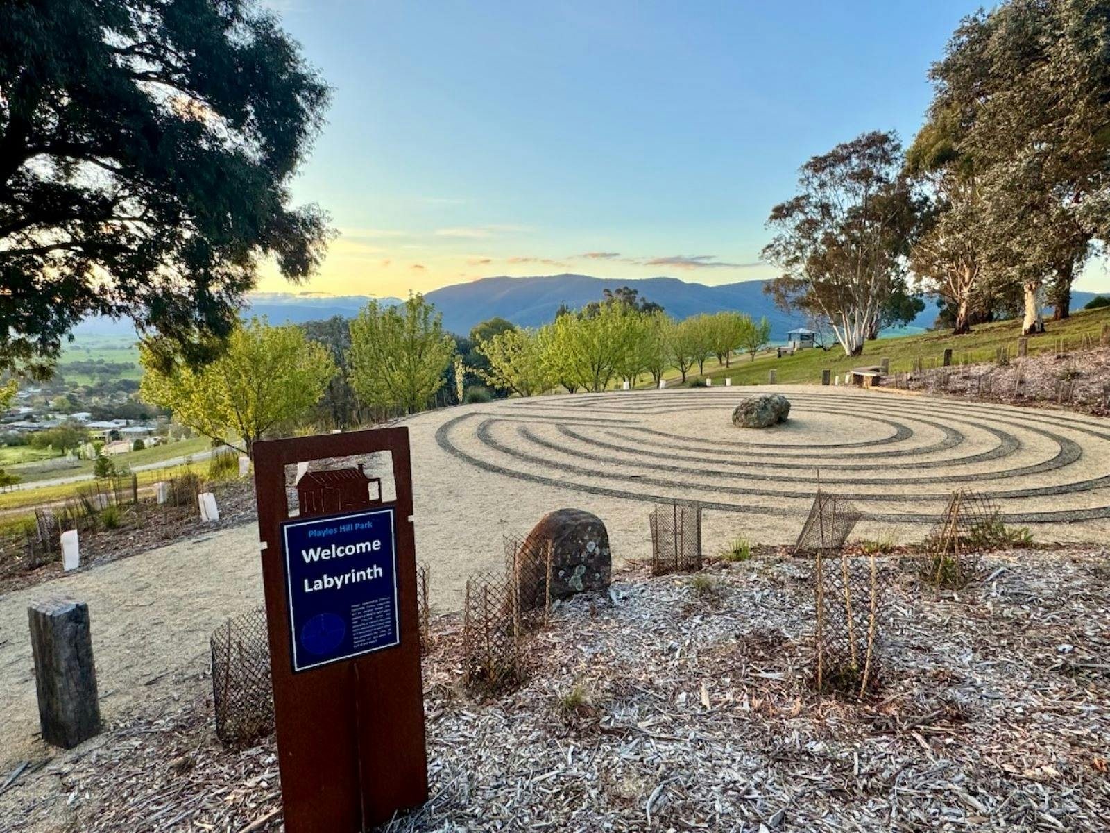 Welcome Labyrinth in Corryong has serene views