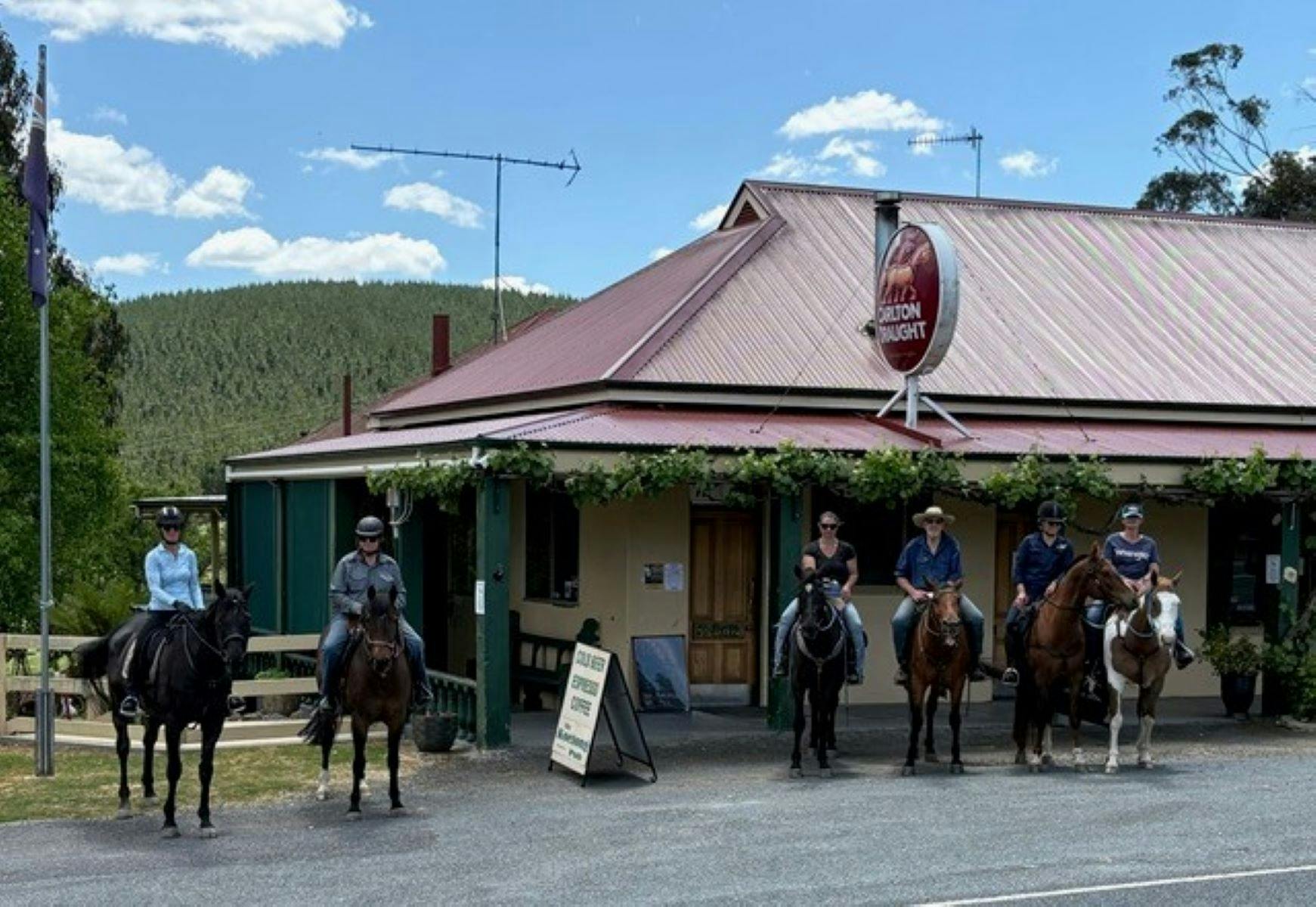 Riders on a recce ahead of the Trail Ride