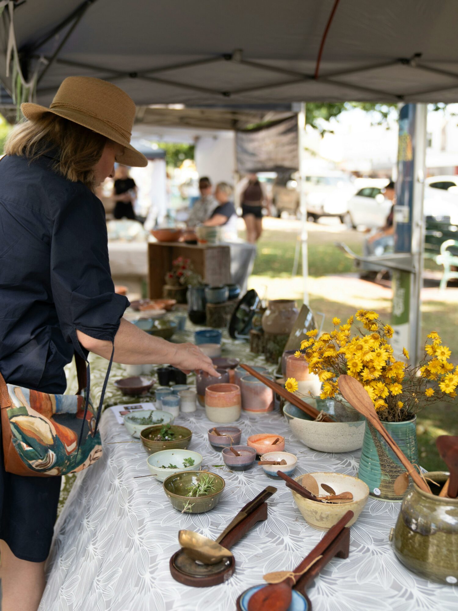 Mansfield Pottery Festival where potters sell direct to the public. Saturday, Labour Day weekend