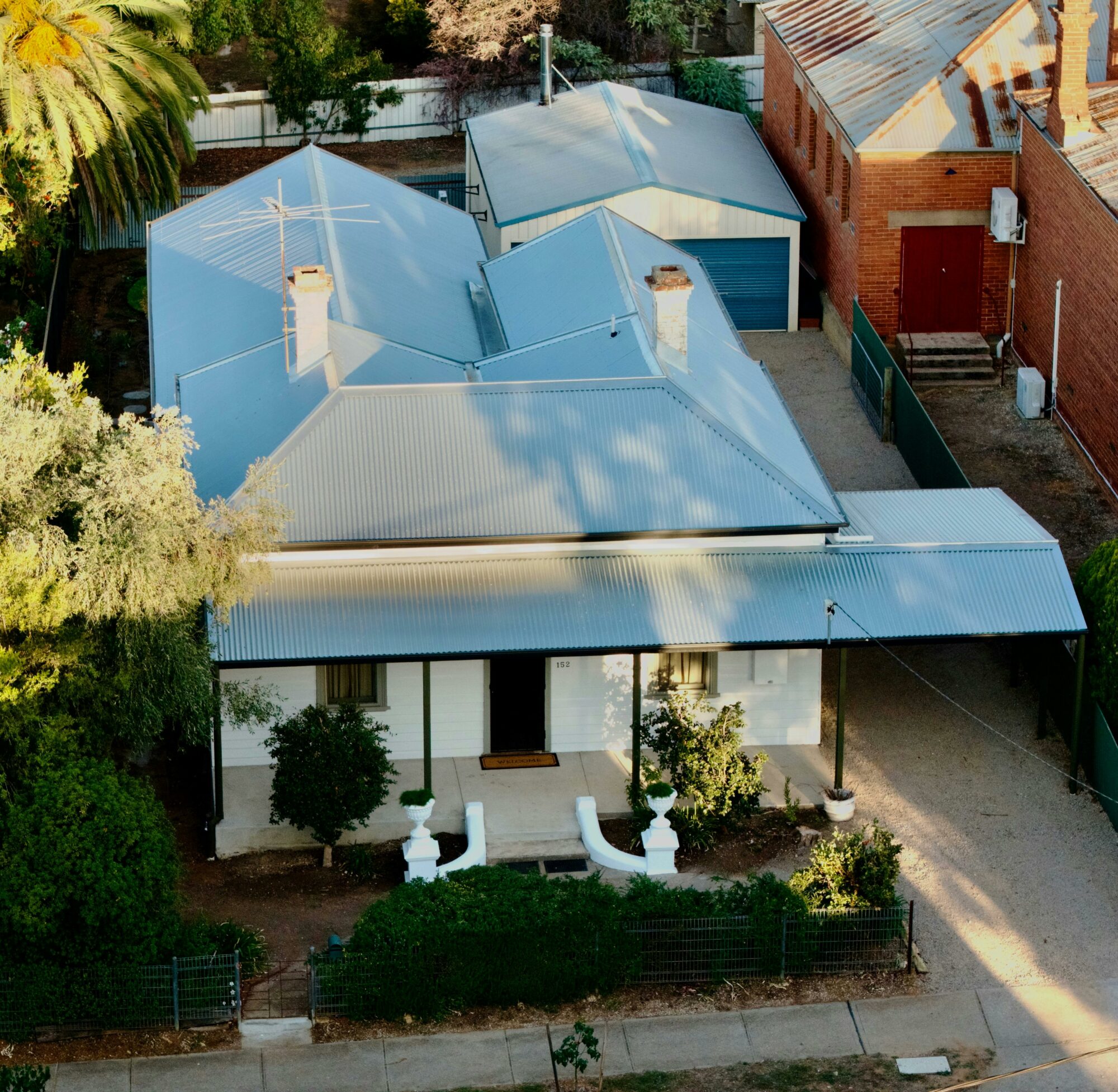 Elevated view of cottage