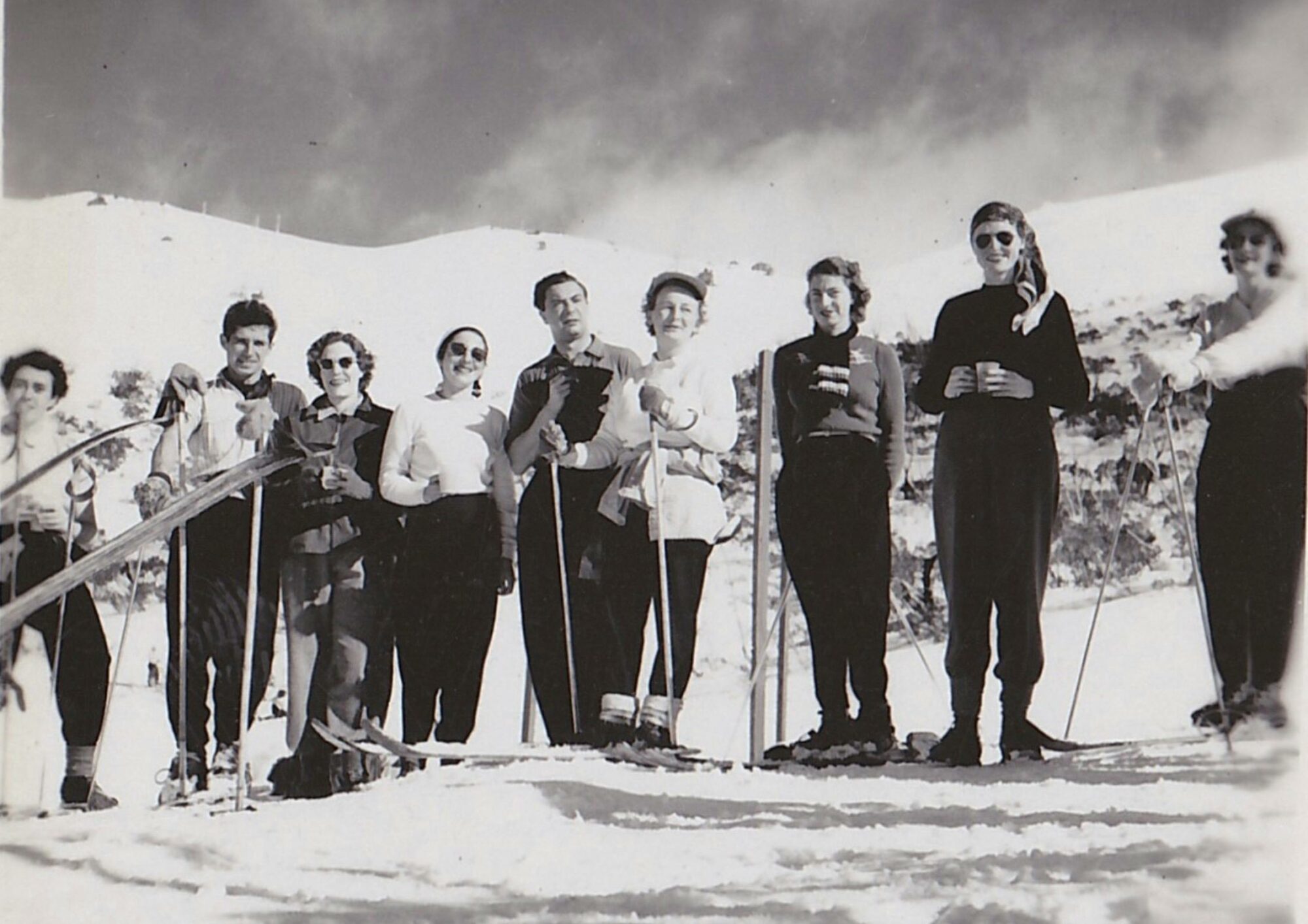 A collage of vintage photos taken in the early years in Falls Creek
