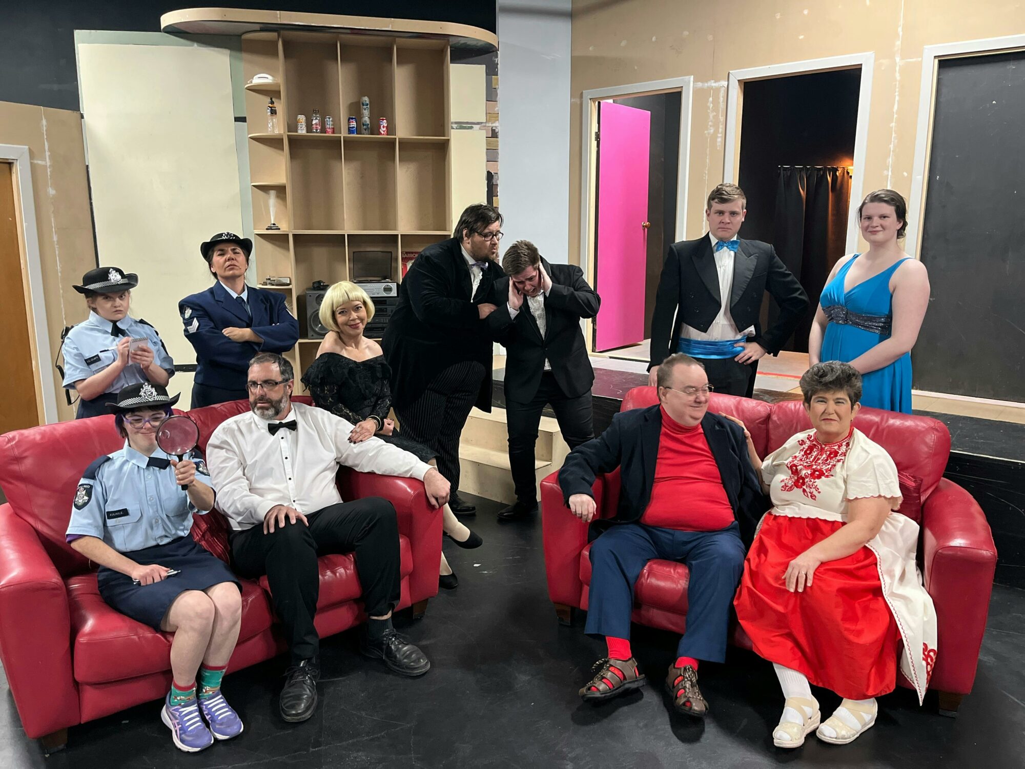 Players cast of Rumours on set