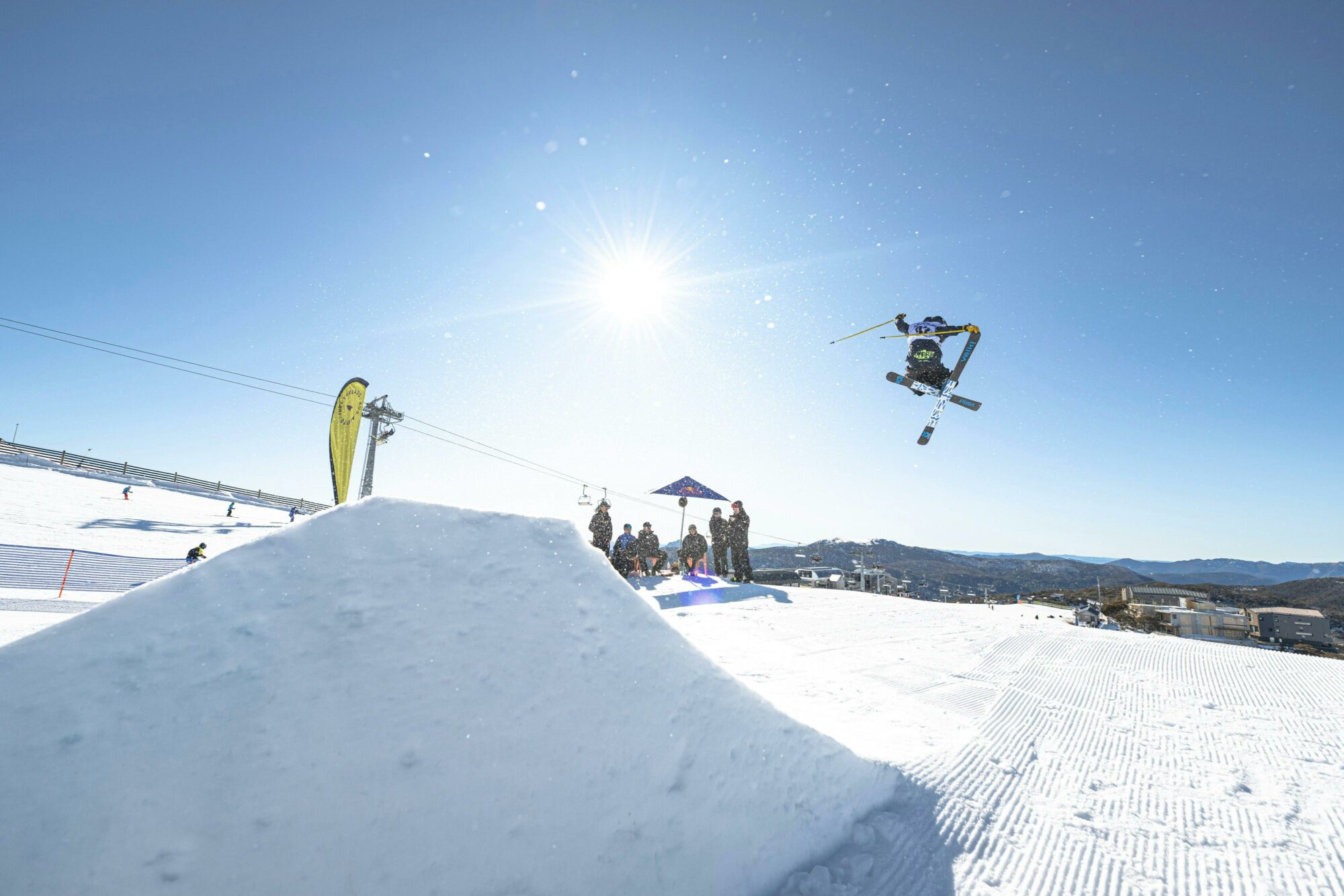 Ski Jump over a snowslope