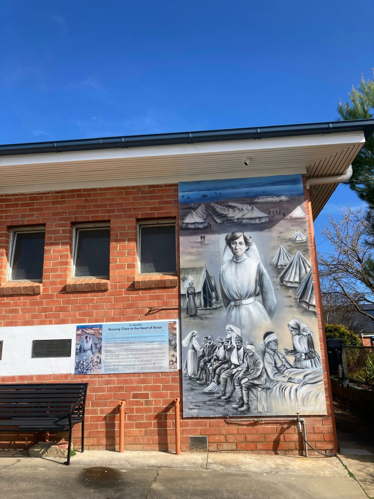 Ivy Bartlett features on the Corryong RSL Hall celebrating all Red Cross and 150 years of Corryong