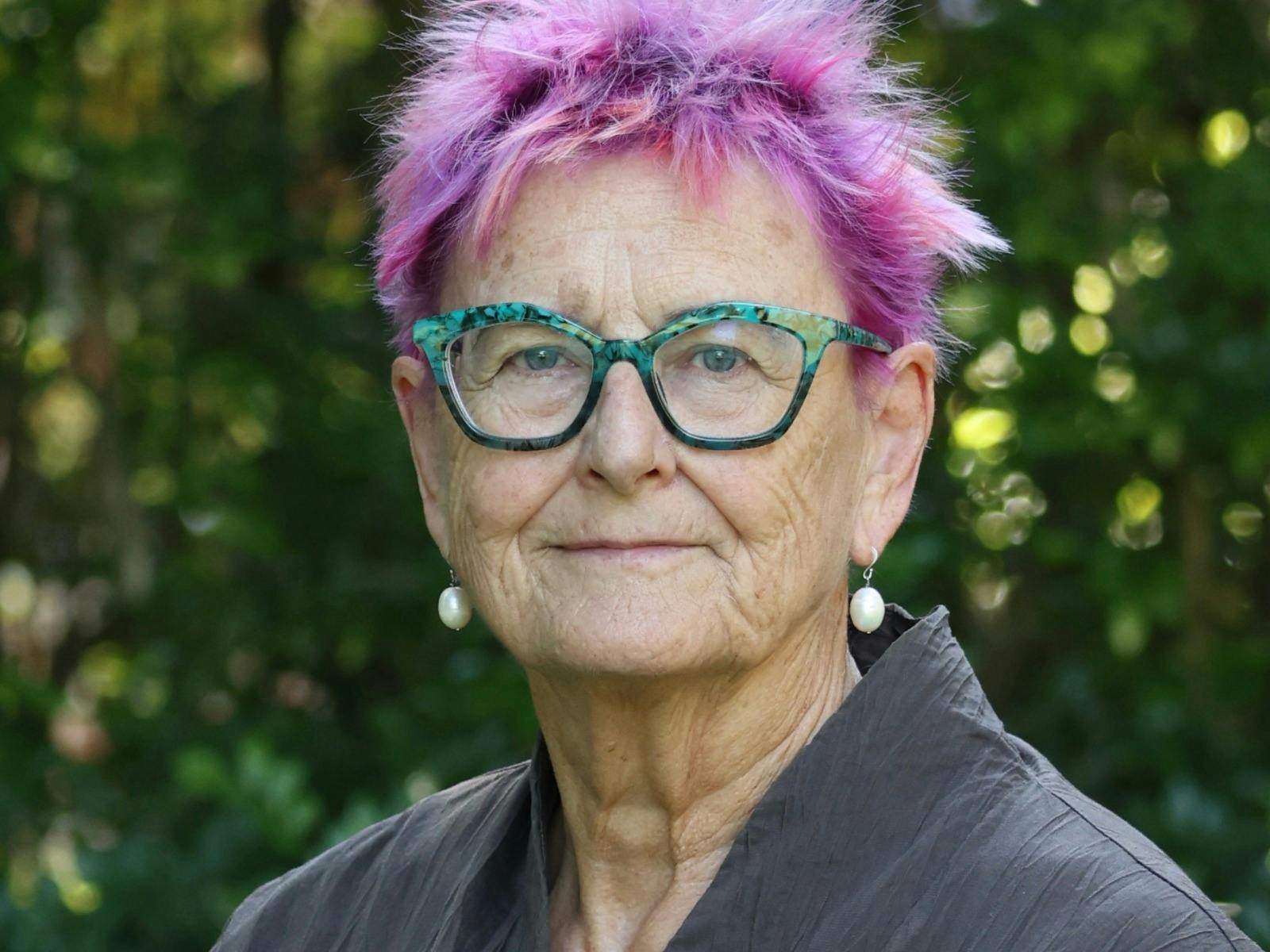 Gillian Calvert looking at the camera