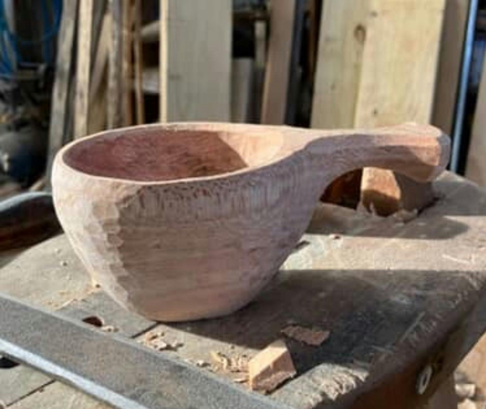 a hand-carved kuksa