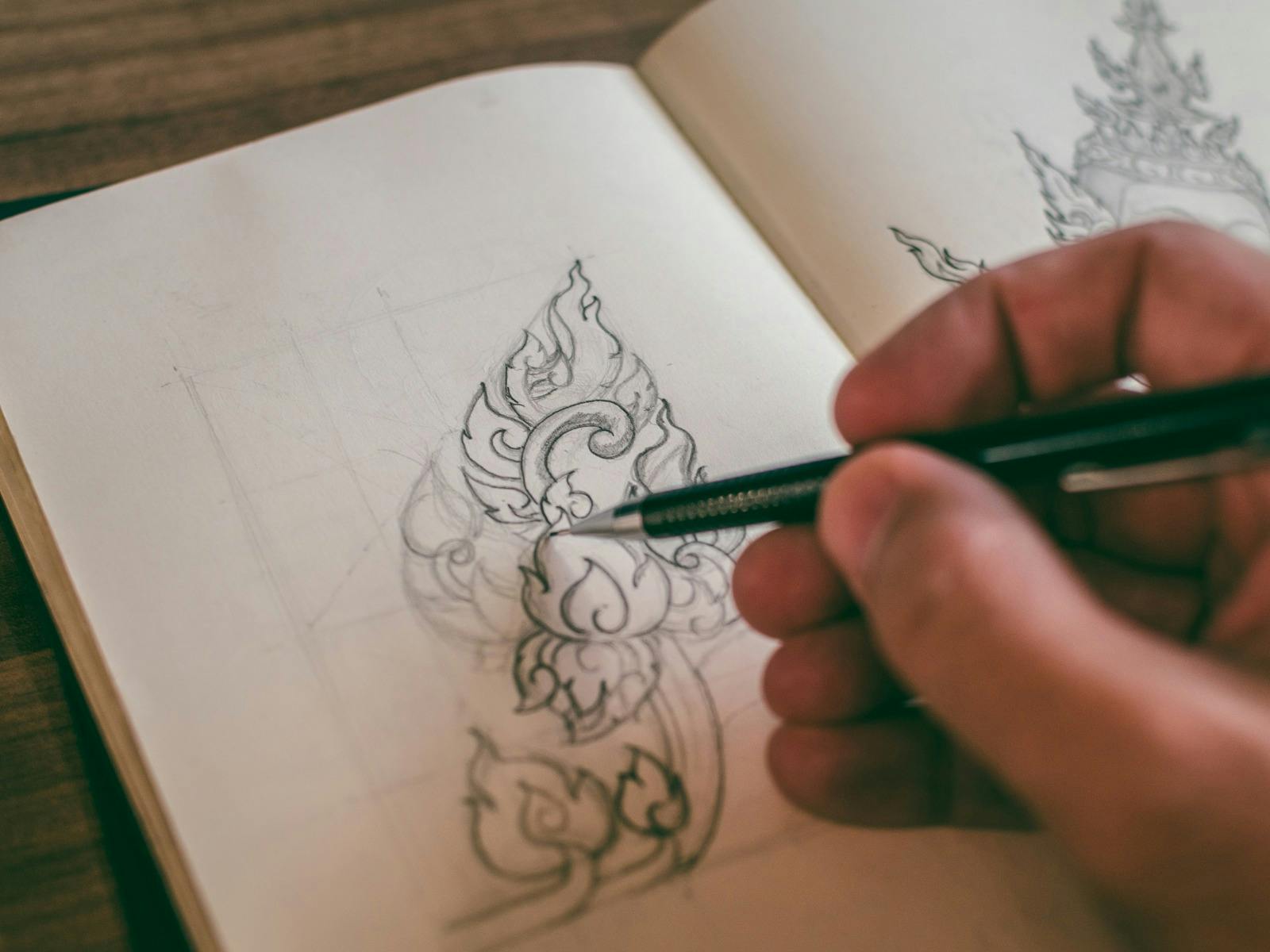 Drawing at the produce store