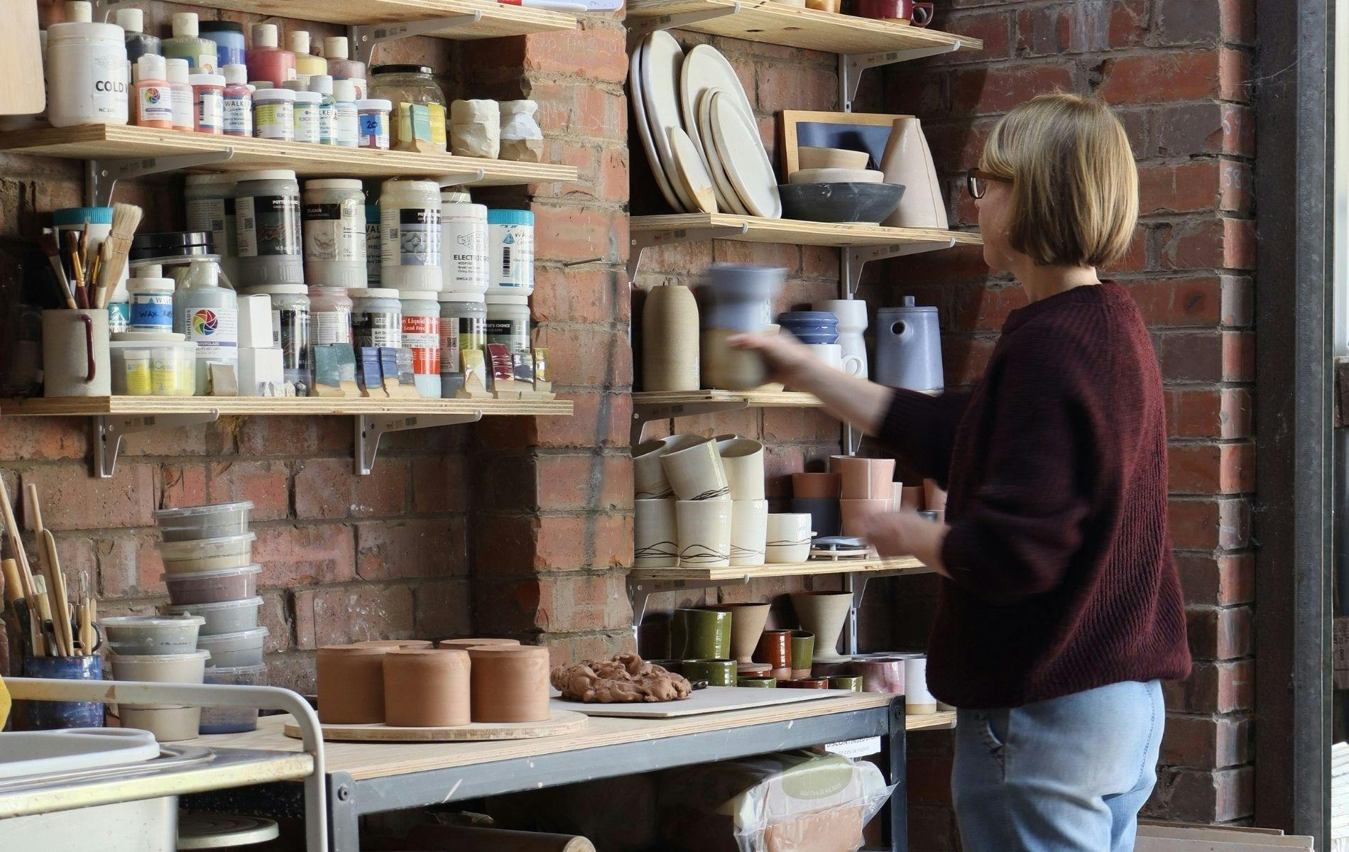 Lucy in her studio