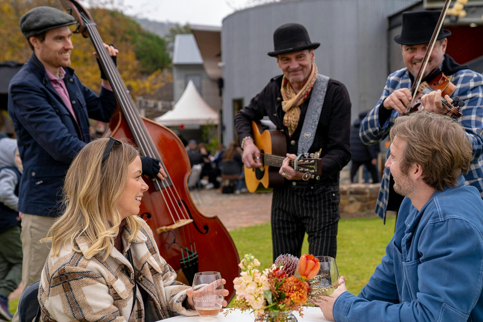 Bric a Brac band and guests at Pizzini Wines