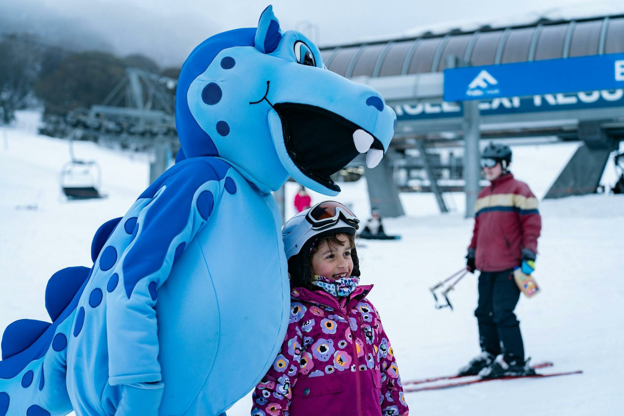 Pete the Dragon with Smiling Child