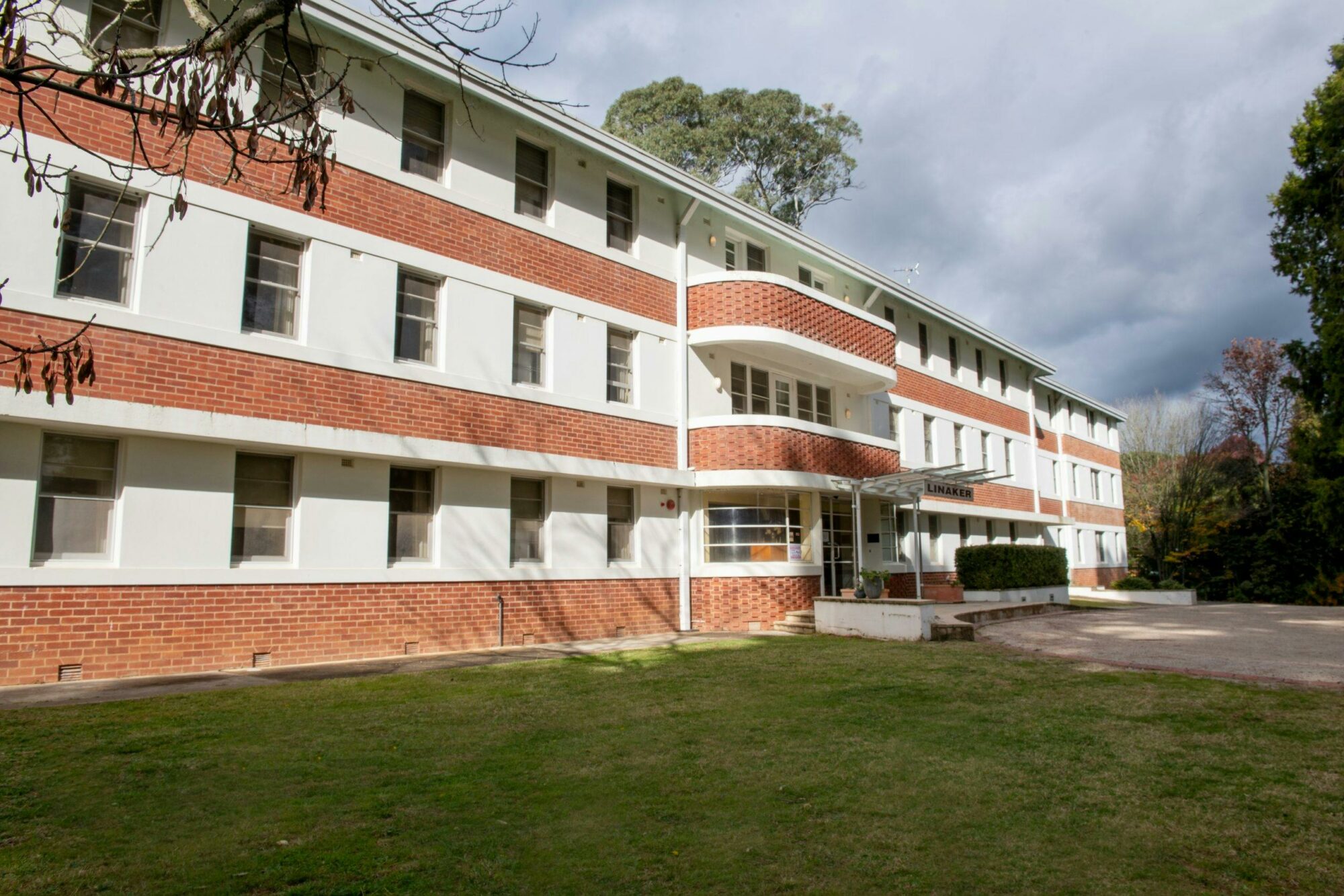 Front view of the building