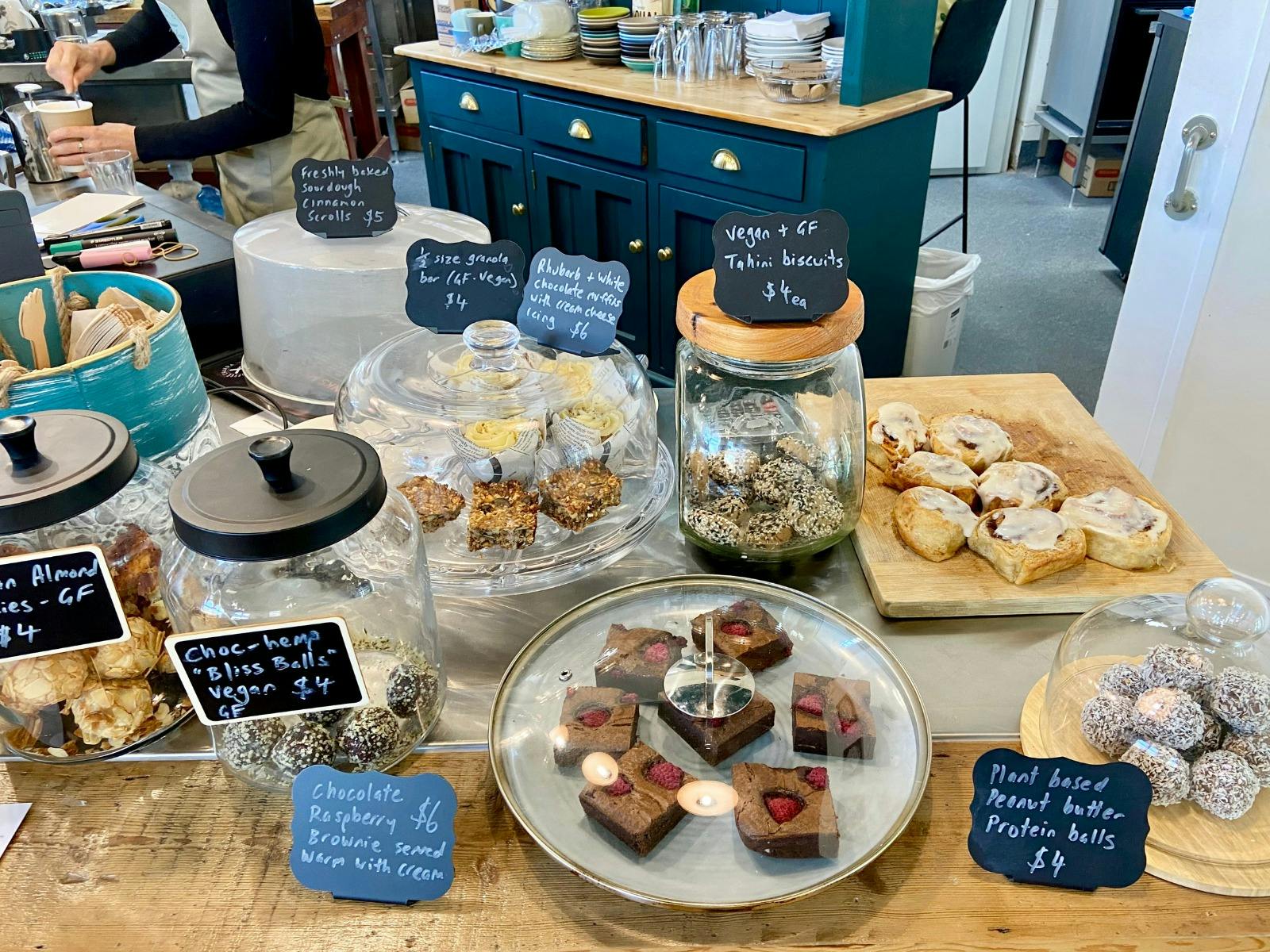 All baked on-site treats available at the counter