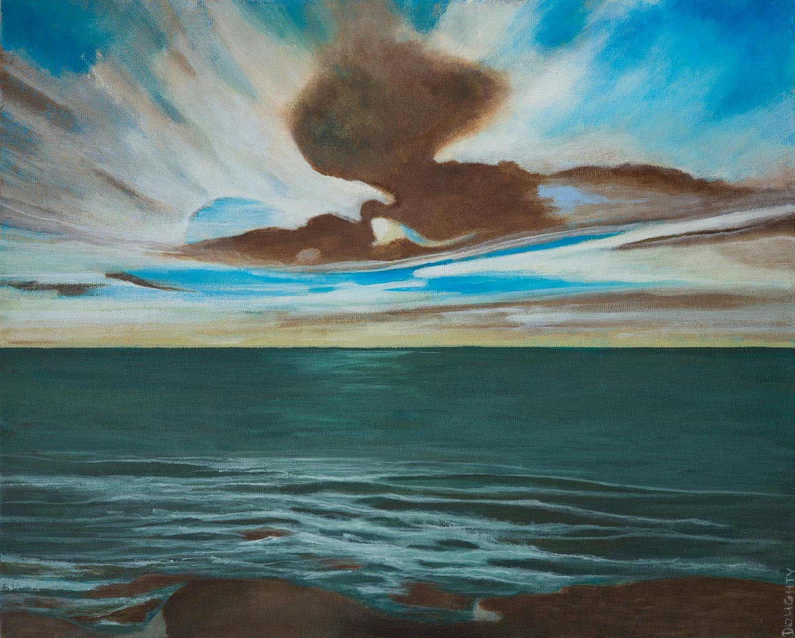 morning sunrise over ocean